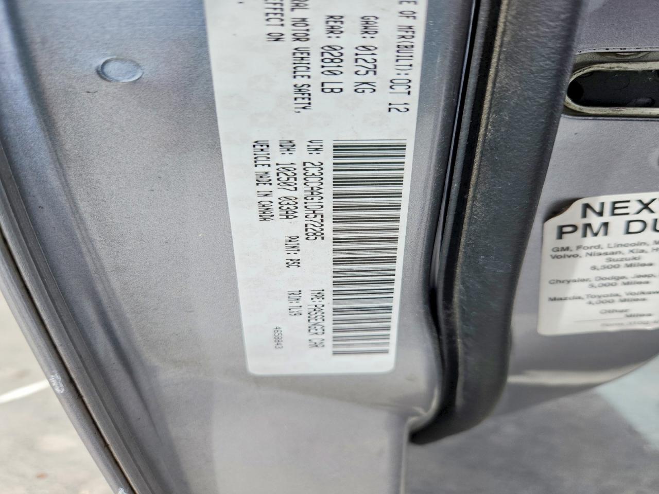 2013 Chrysler 300 Gray vin: 2C3CCAAG1DH572285