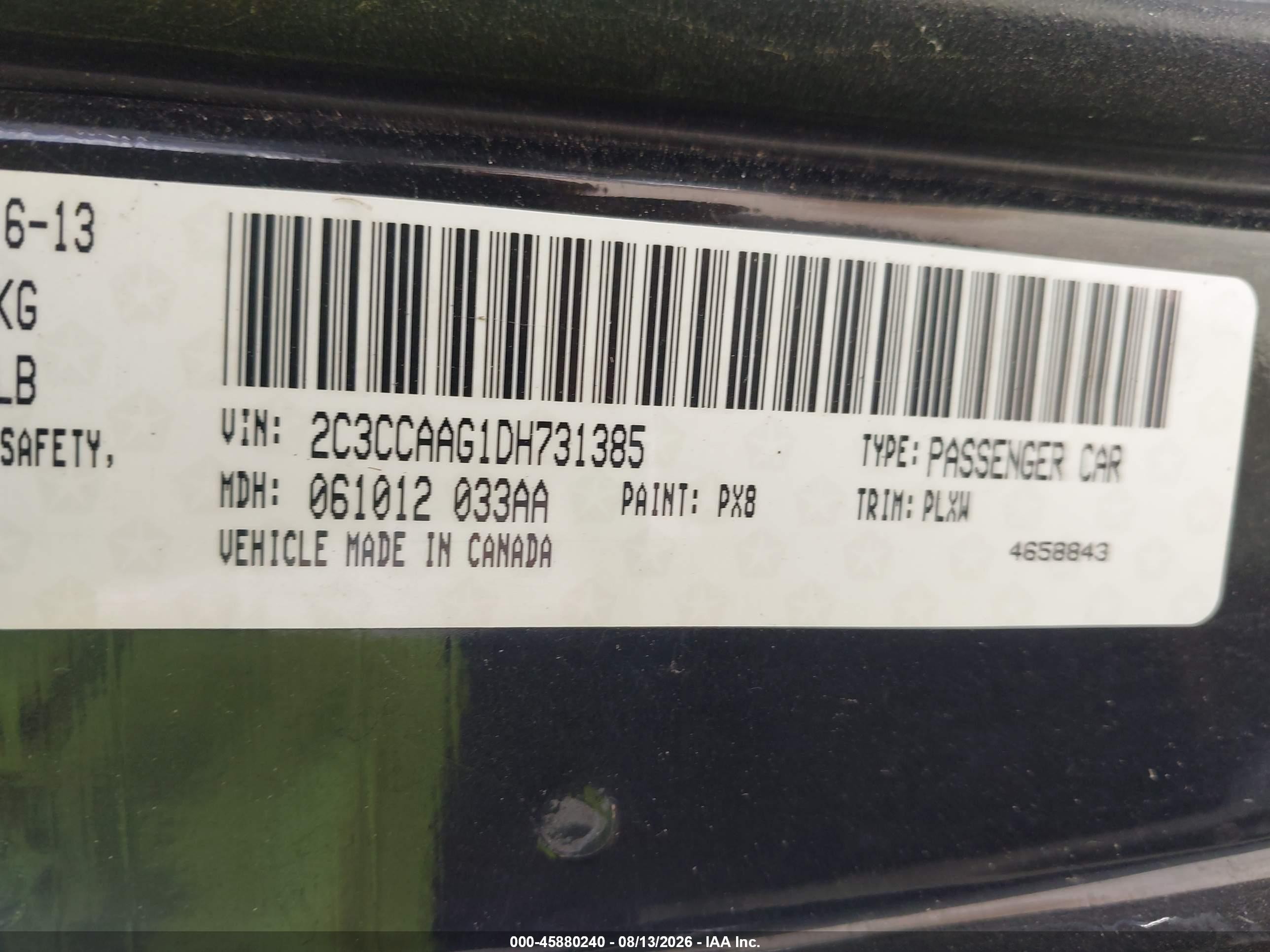 2013 Chrysler 300 Motown Black vin: 2C3CCAAG1DH731385