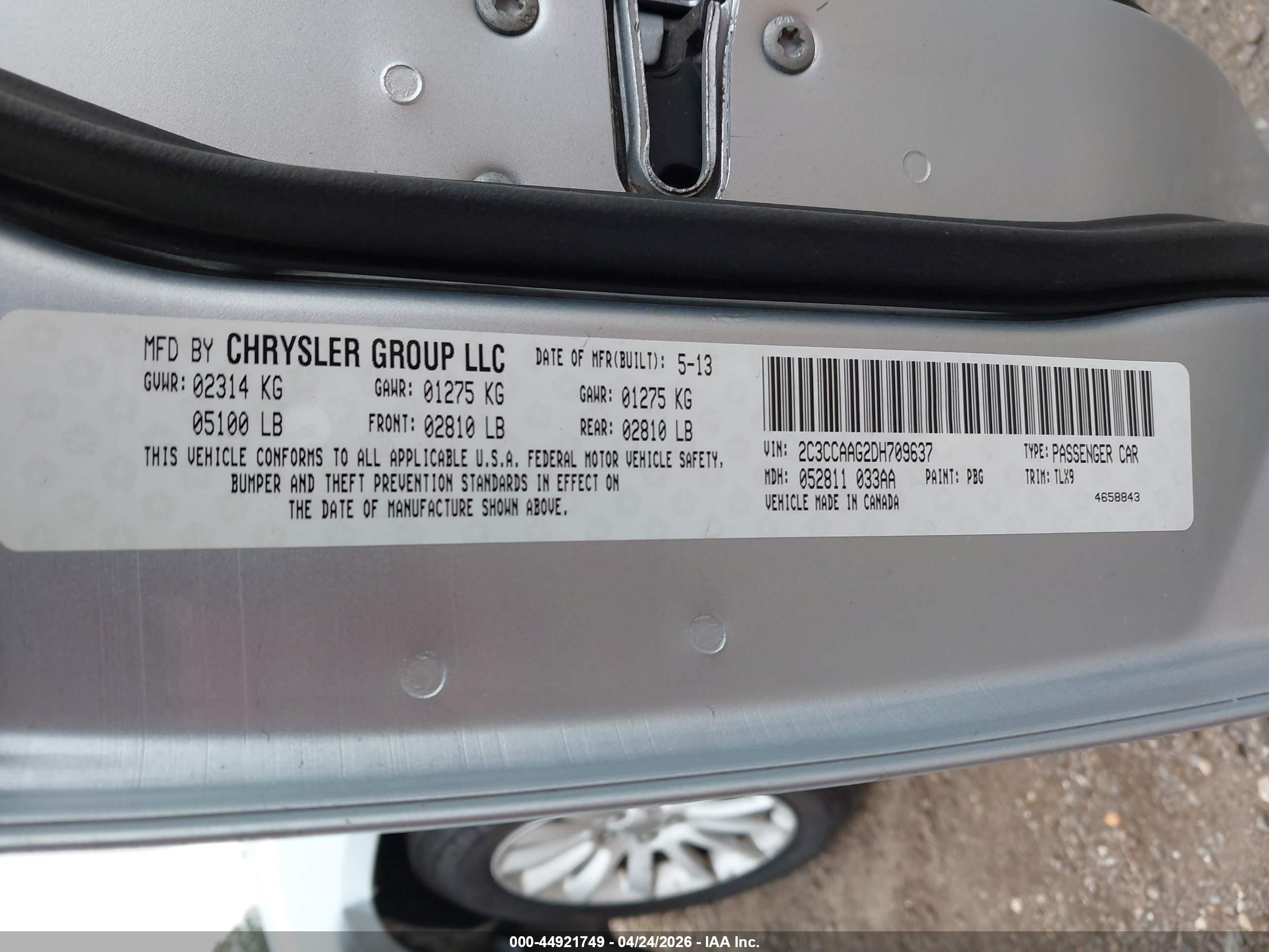 2013 Chrysler 300 Motown Silver vin: 2C3CCAAG2DH709637