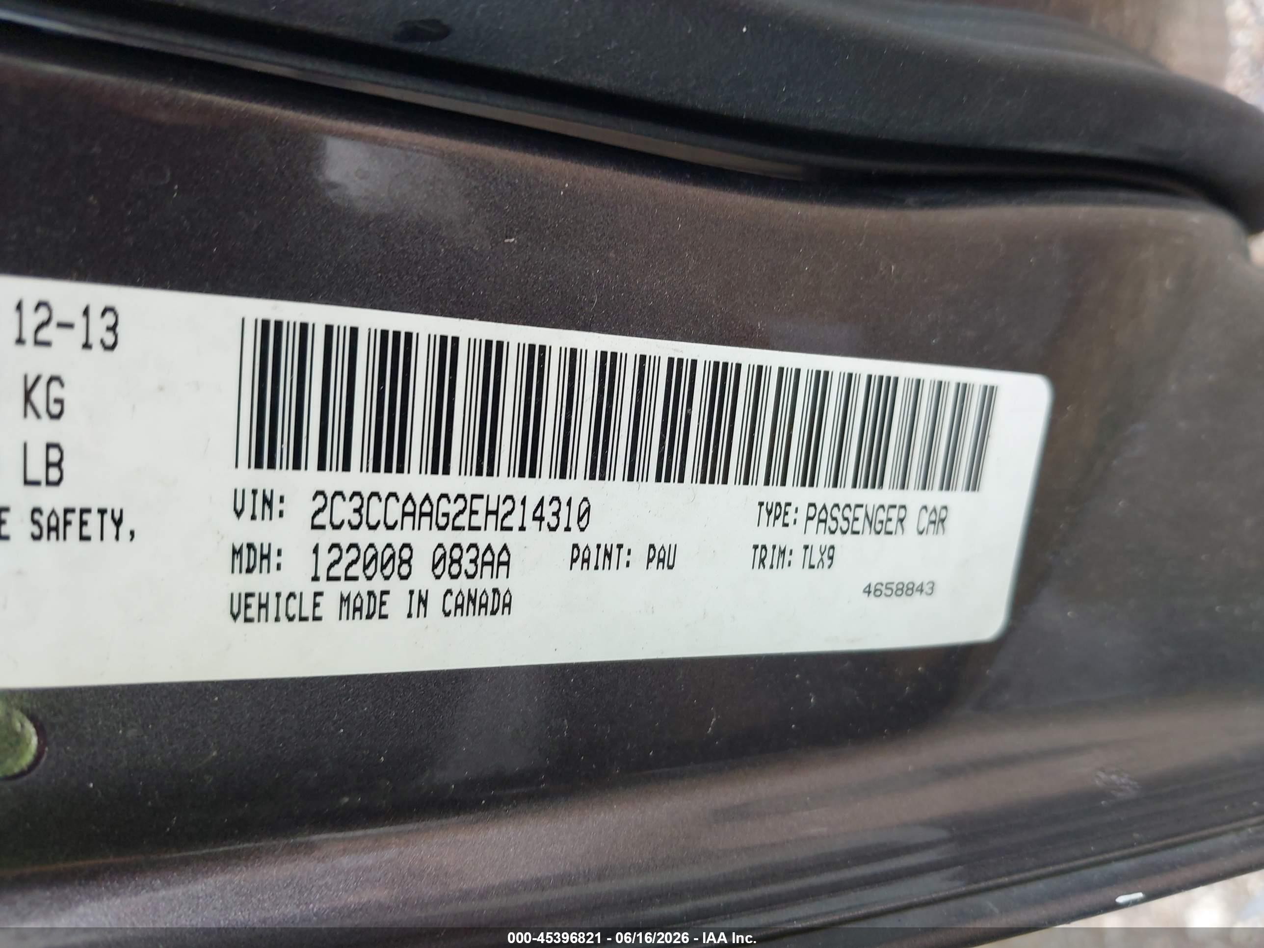 2014 Chrysler 300   Gray vin: 2C3CCAAG2EH214310