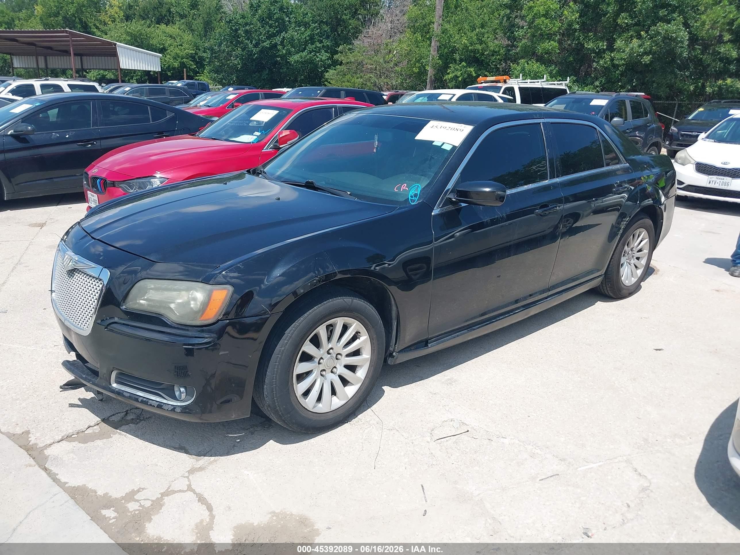 2012 Chrysler 300   Black vin: 2C3CCAAG3CH312095
