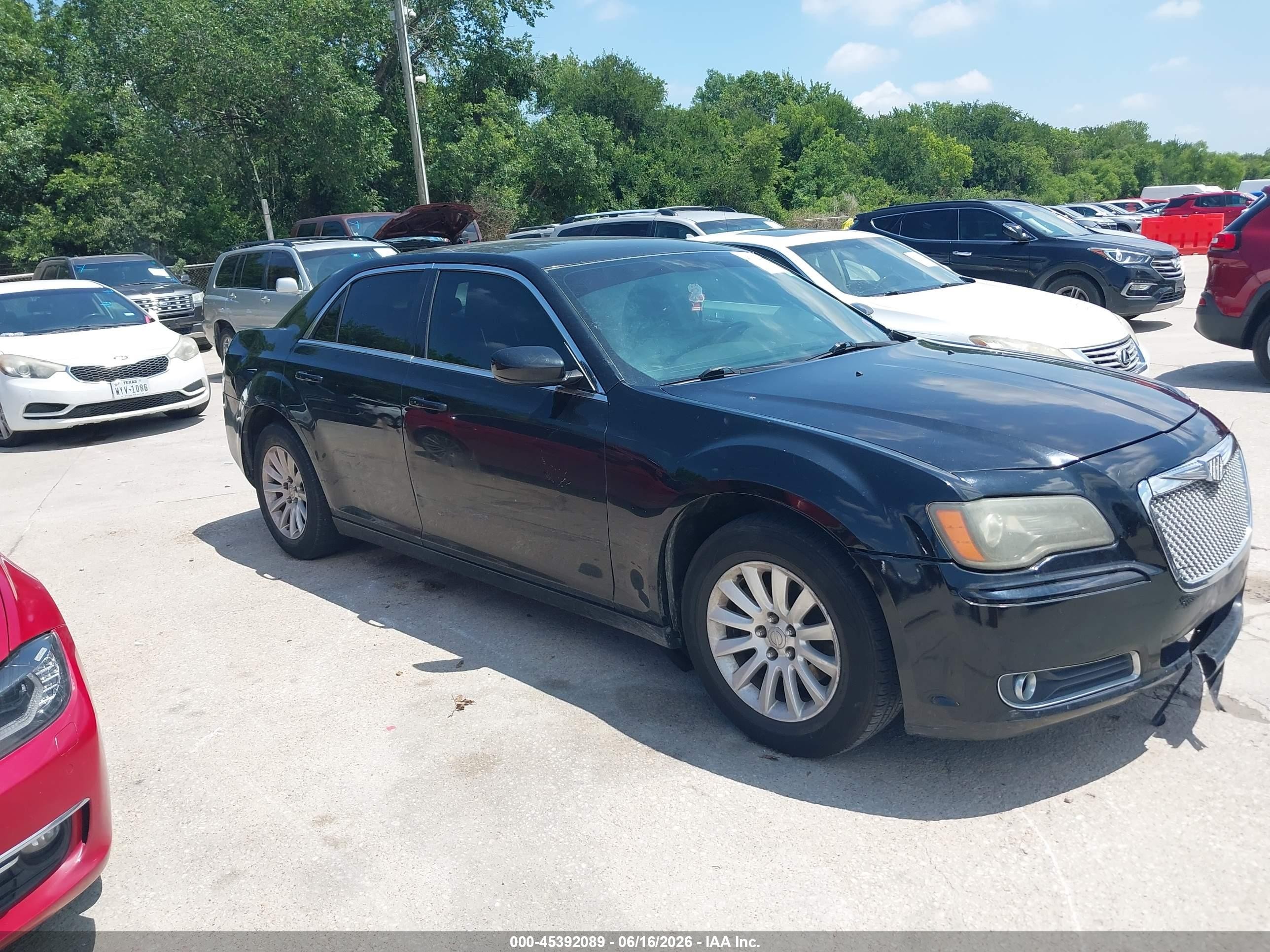2012 Chrysler 300   Black vin: 2C3CCAAG3CH312095