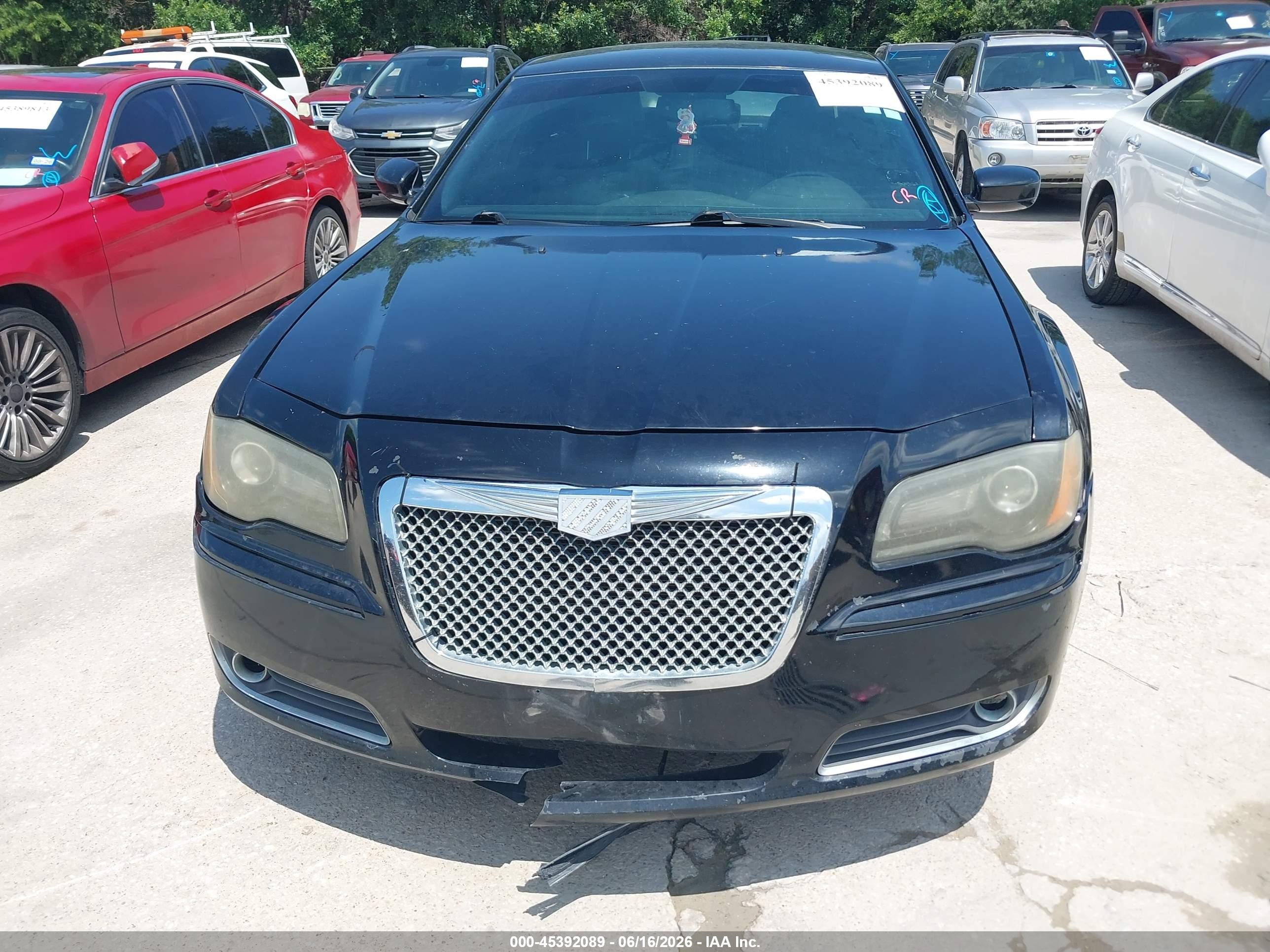 2012 Chrysler 300   Black vin: 2C3CCAAG3CH312095