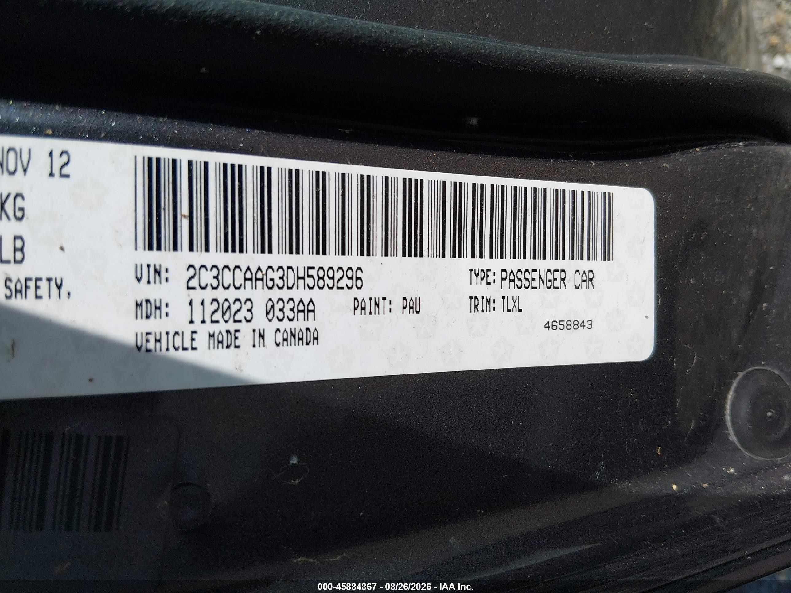 2013 Chrysler 300 Motown Gray vin: 2C3CCAAG3DH589296