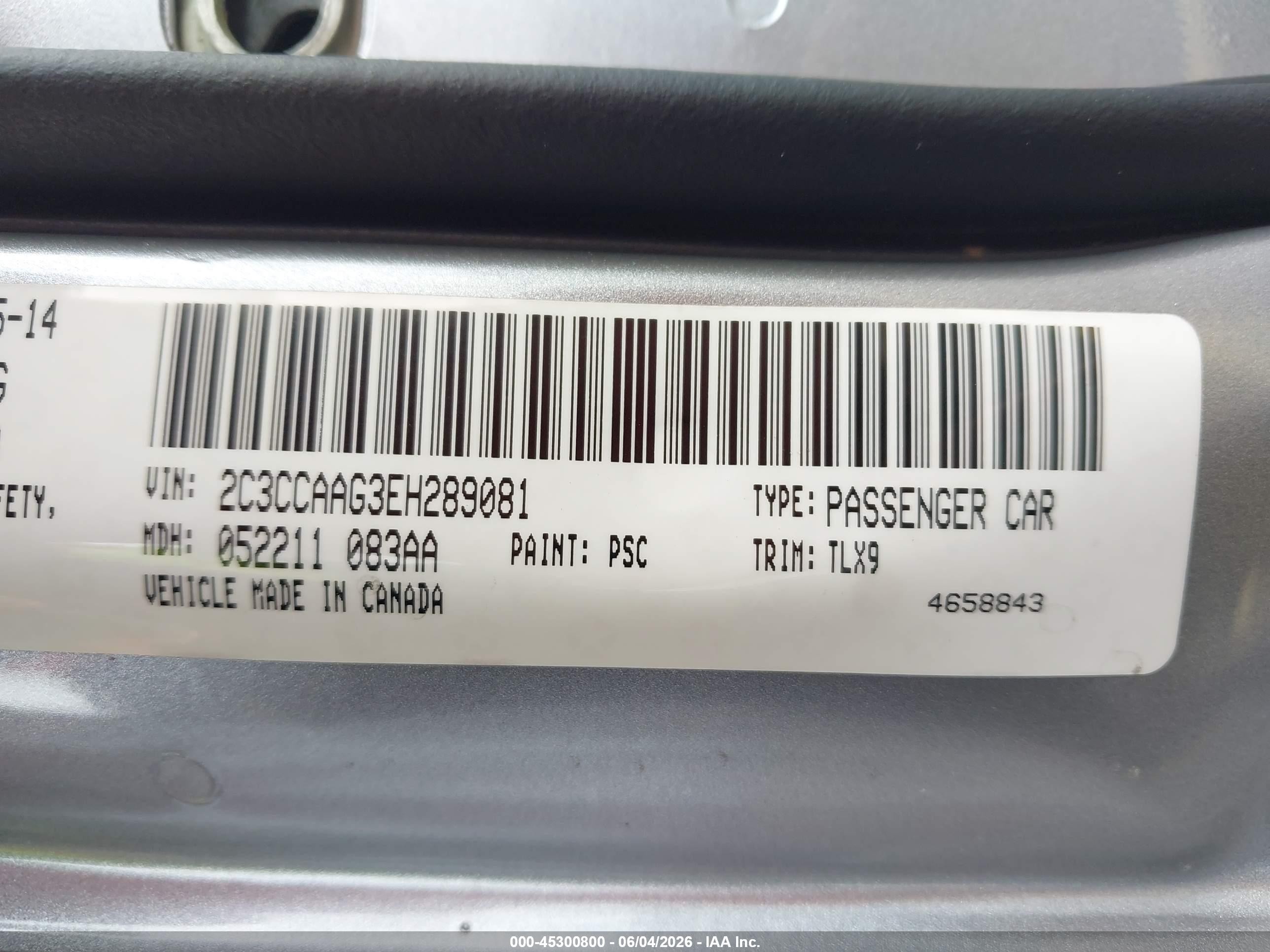 2014 Chrysler 300   Silver vin: 2C3CCAAG3EH289081
