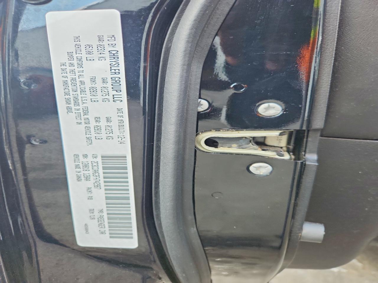 2015 Chrysler 300 Limited Черный vin: 2C3CCAAG3FH742987