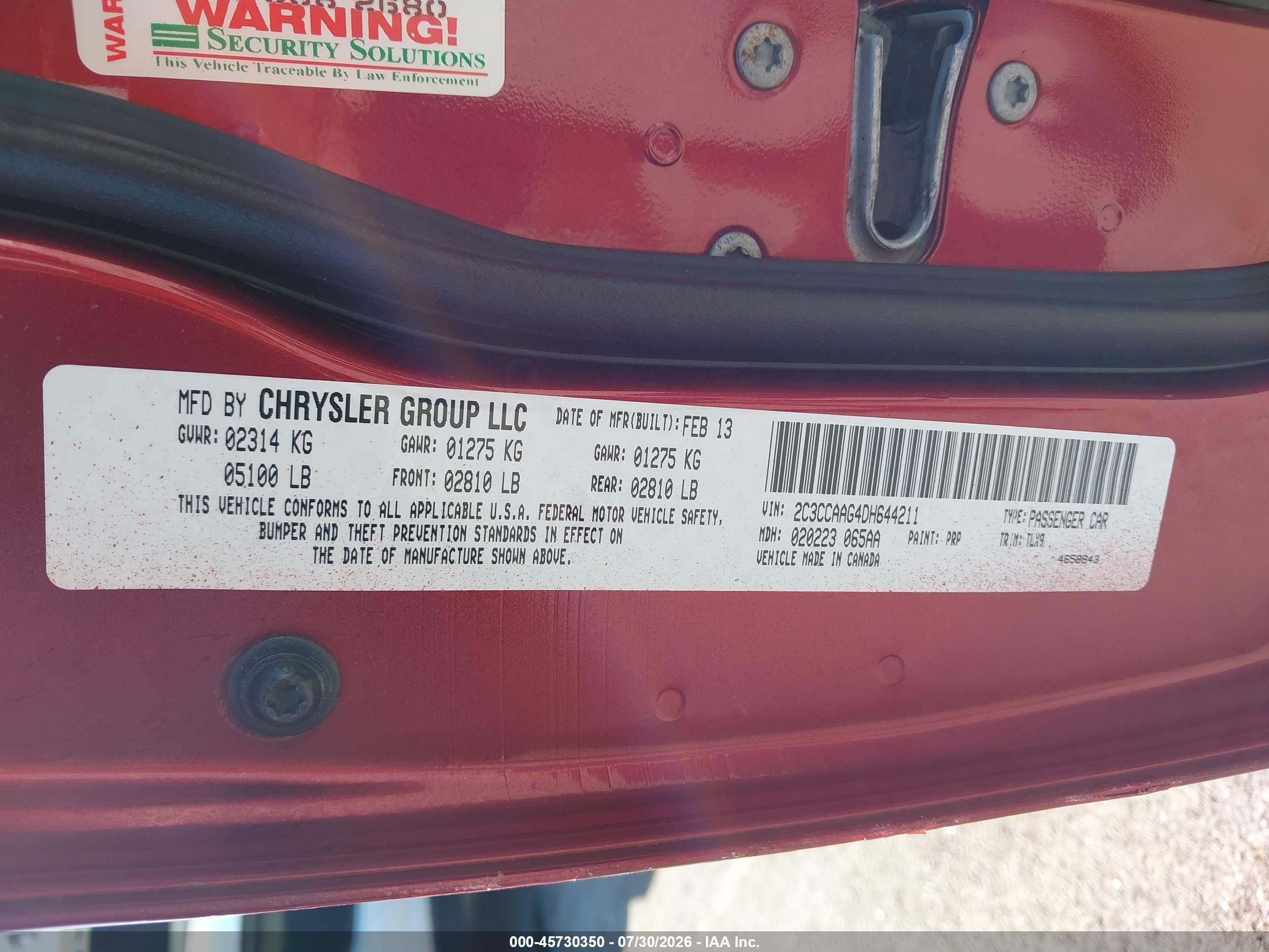 2013 Chrysler 300 Motown Красный vin: 2C3CCAAG4DH644211