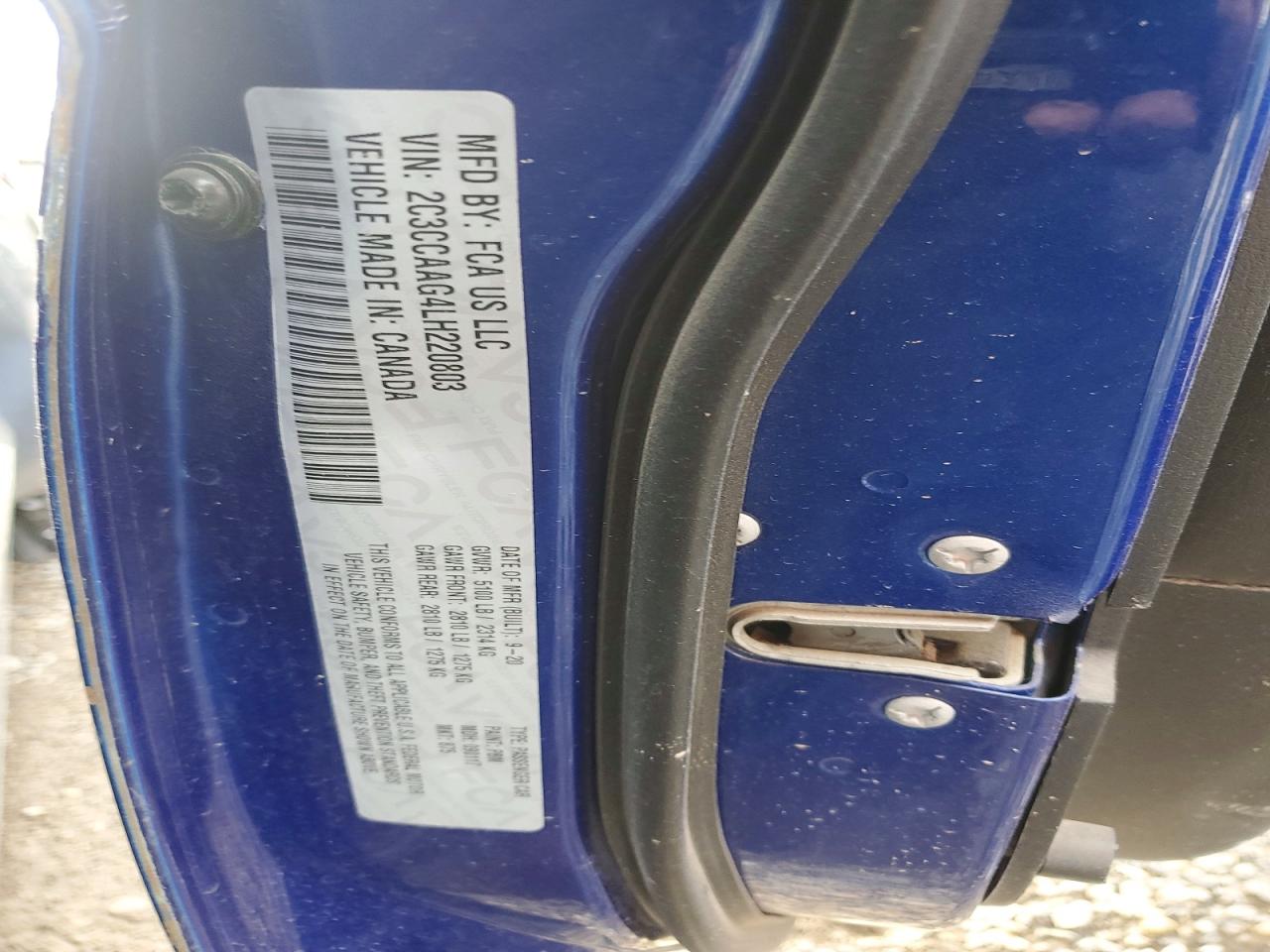 2020 Chrysler 300 Touring Blue vin: 2C3CCAAG4LH220803