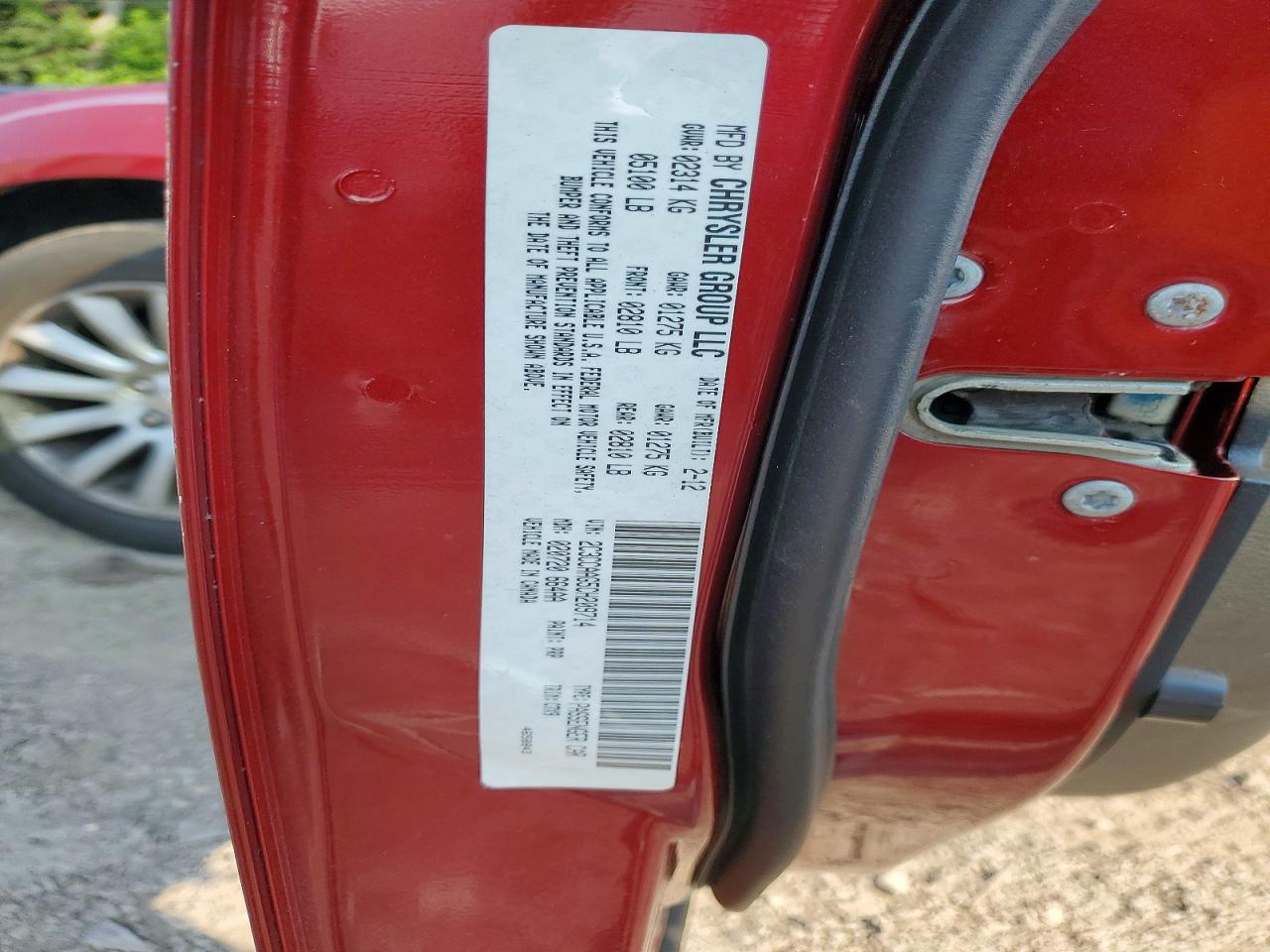 2012 Chrysler 300 Red vin: 2C3CCAAG5CH209714