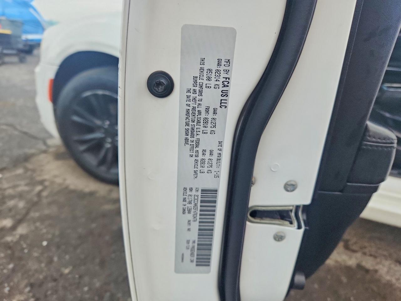 2015 Chrysler 300 Limited White vin: 2C3CCAAG5FH763470