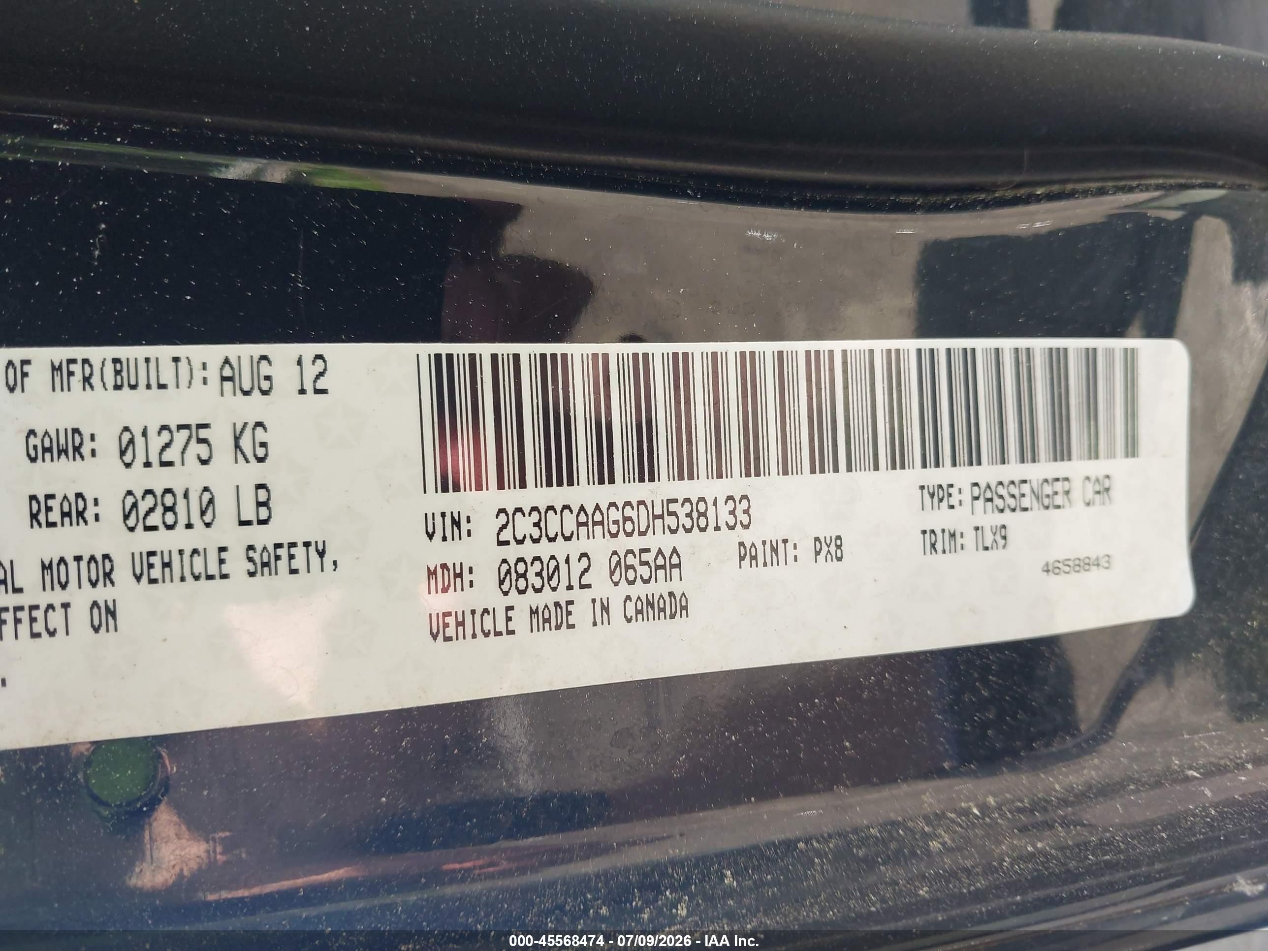 2013 Chrysler 300 Motown Black vin: 2C3CCAAG6DH538133