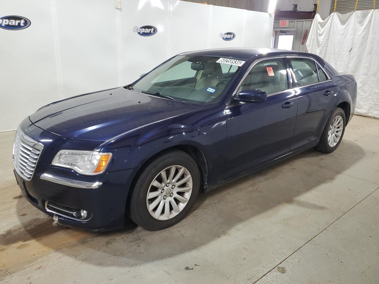 2014 Chrysler 300 Blue vin: 2C3CCAAG8EH200881 Damage: Left Front Tire, Worn, Replacement Required