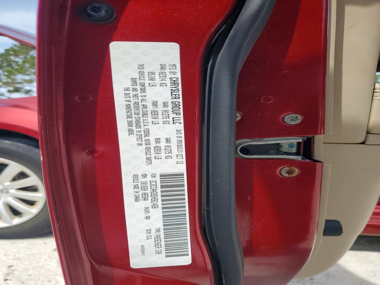 2013 Chrysler 300 Red vin: 2C3CCAAG9DH561468
