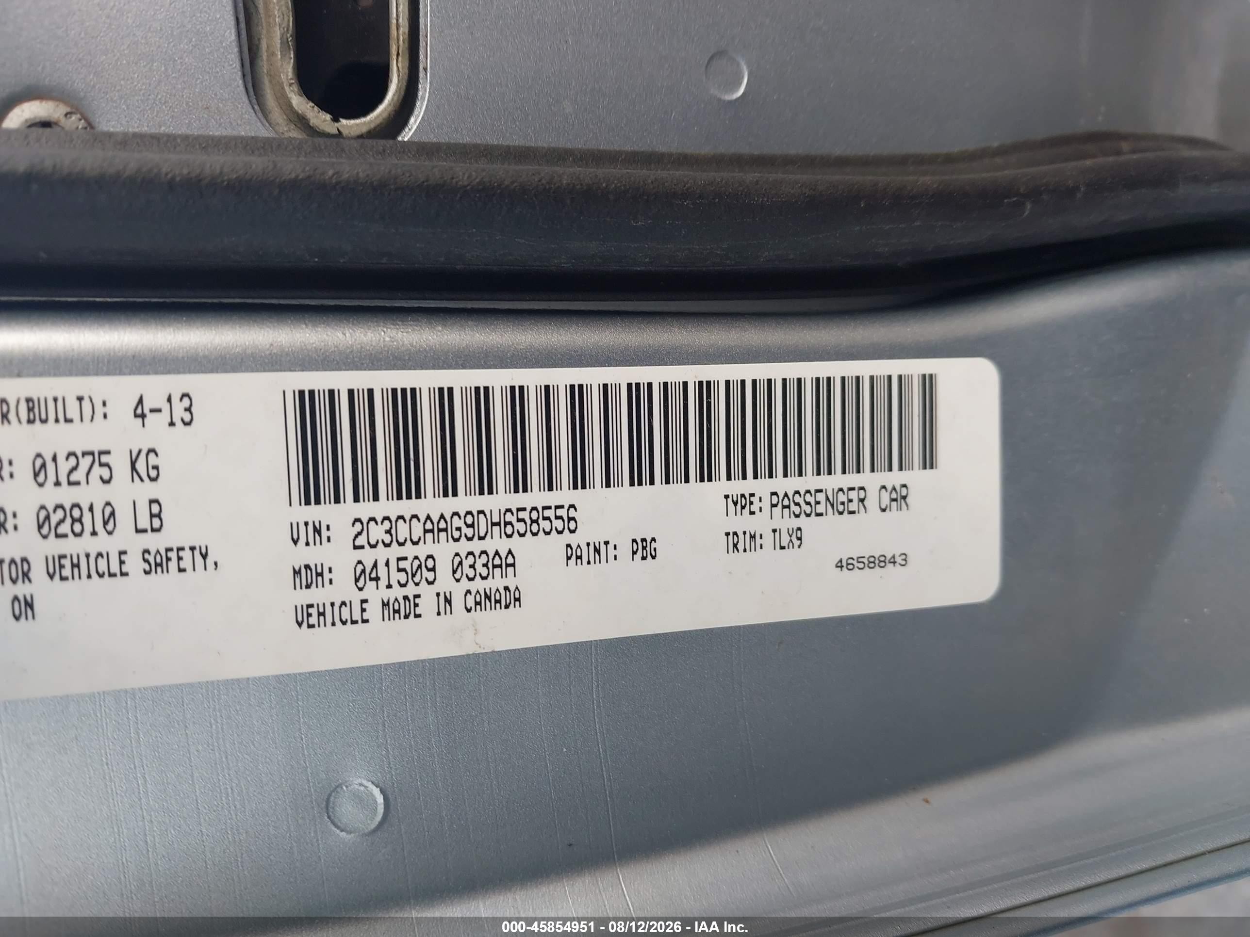 2013 Chrysler 300 Motown Light Blue vin: 2C3CCAAG9DH658556