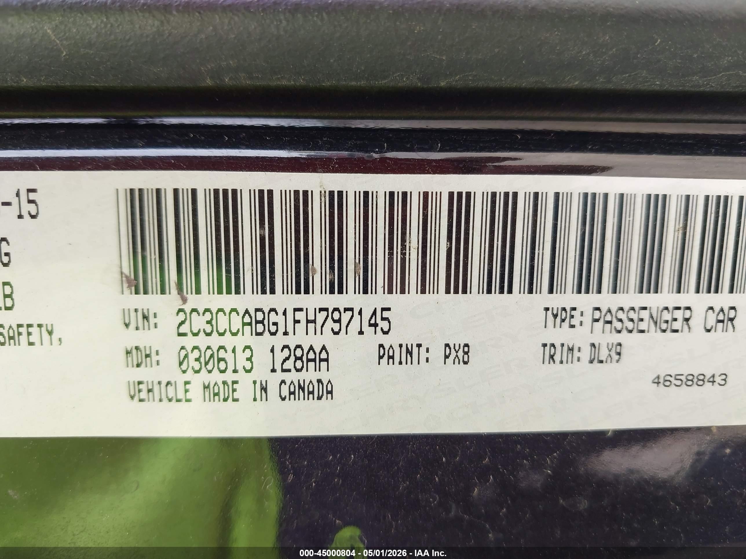 2015 Chrysler 300 300s Black vin: 2C3CCABG1FH797145