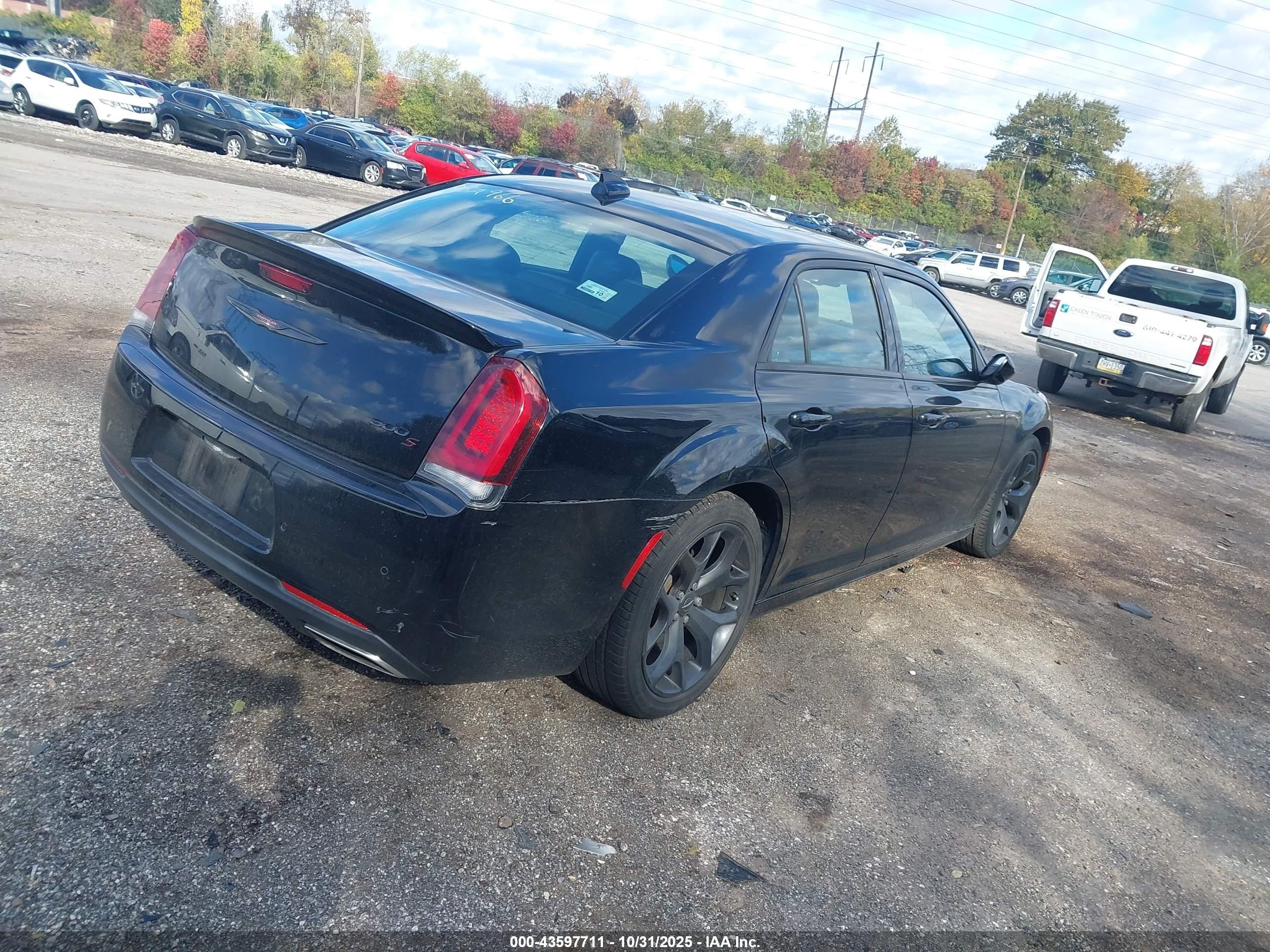 2020 Chrysler 300 300s Black vin: 2C3CCABG1LH255491