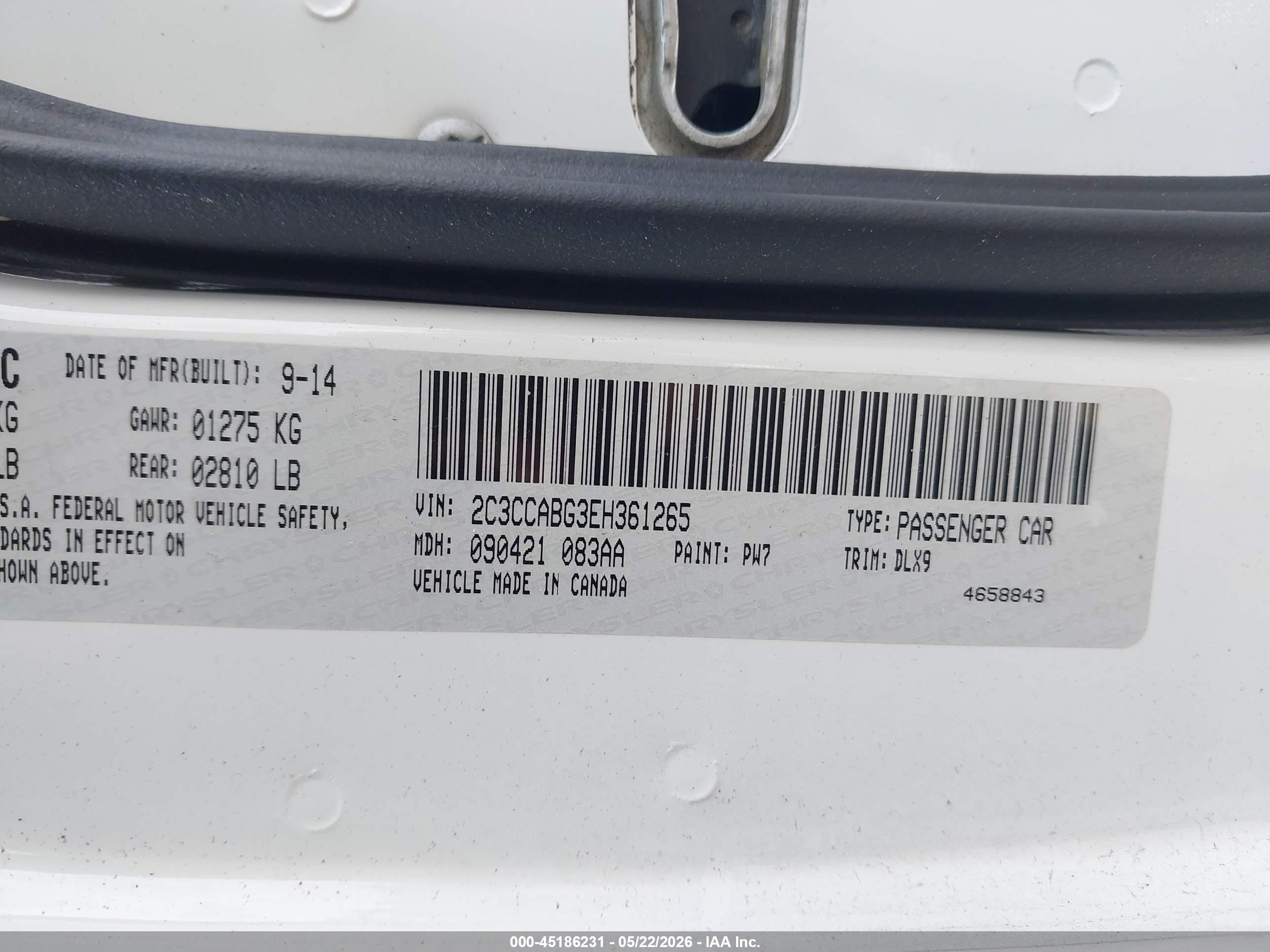 2014 Chrysler 300 300s Белый vin: 2C3CCABG3EH361265