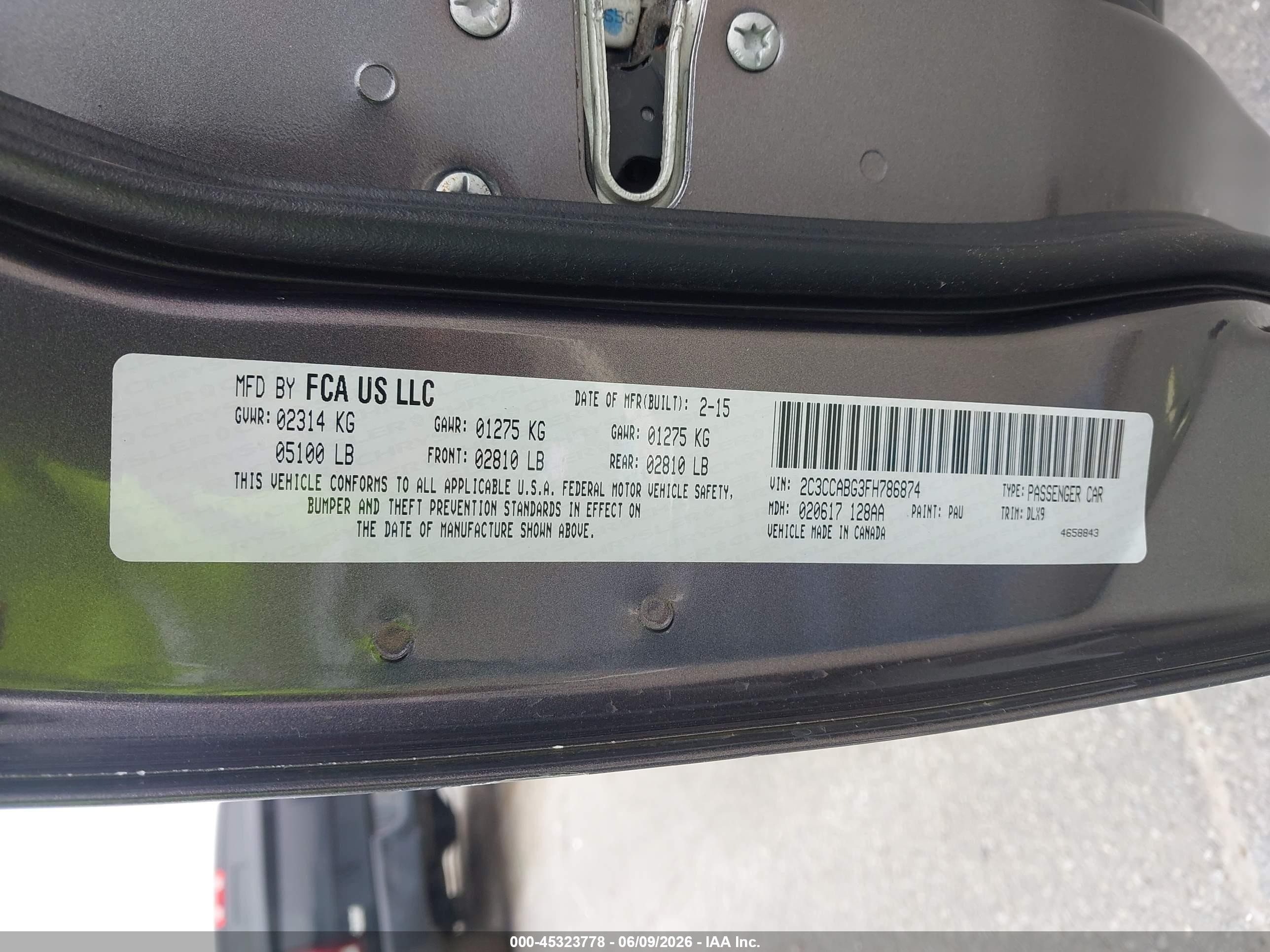 2015 Chrysler 300 300s Серый vin: 2C3CCABG3FH786874
