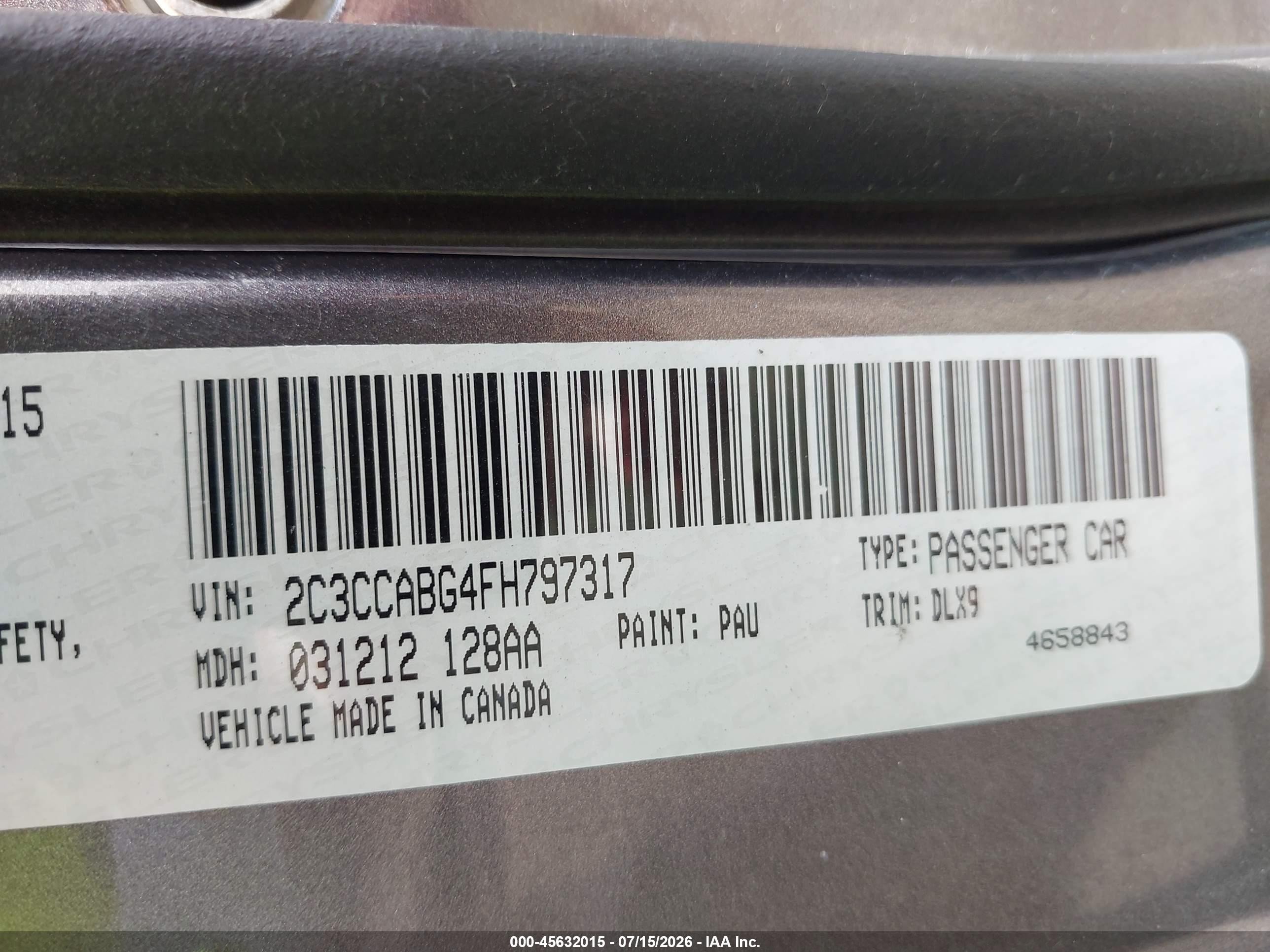 2015 Chrysler 300 300s Gray vin: 2C3CCABG4FH797317