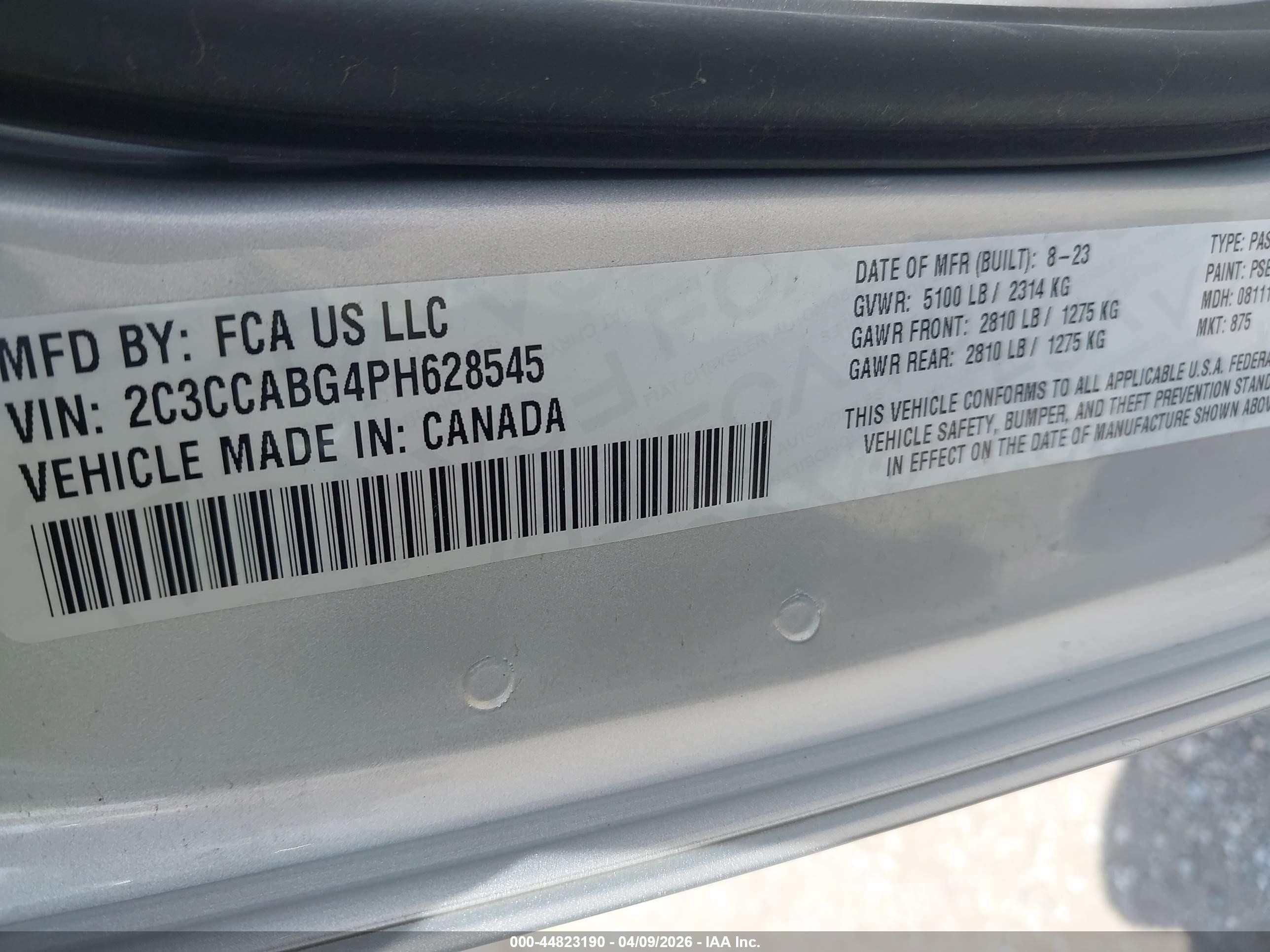 2023 Chrysler 300 300s Silver vin: 2C3CCABG4PH628545