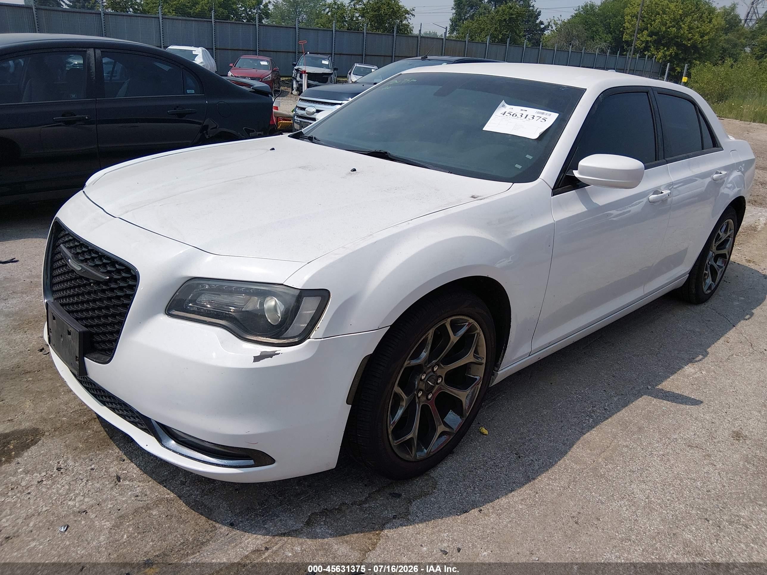 2015 Chrysler 300 S Белый vin: 2C3CCABG5FH829482