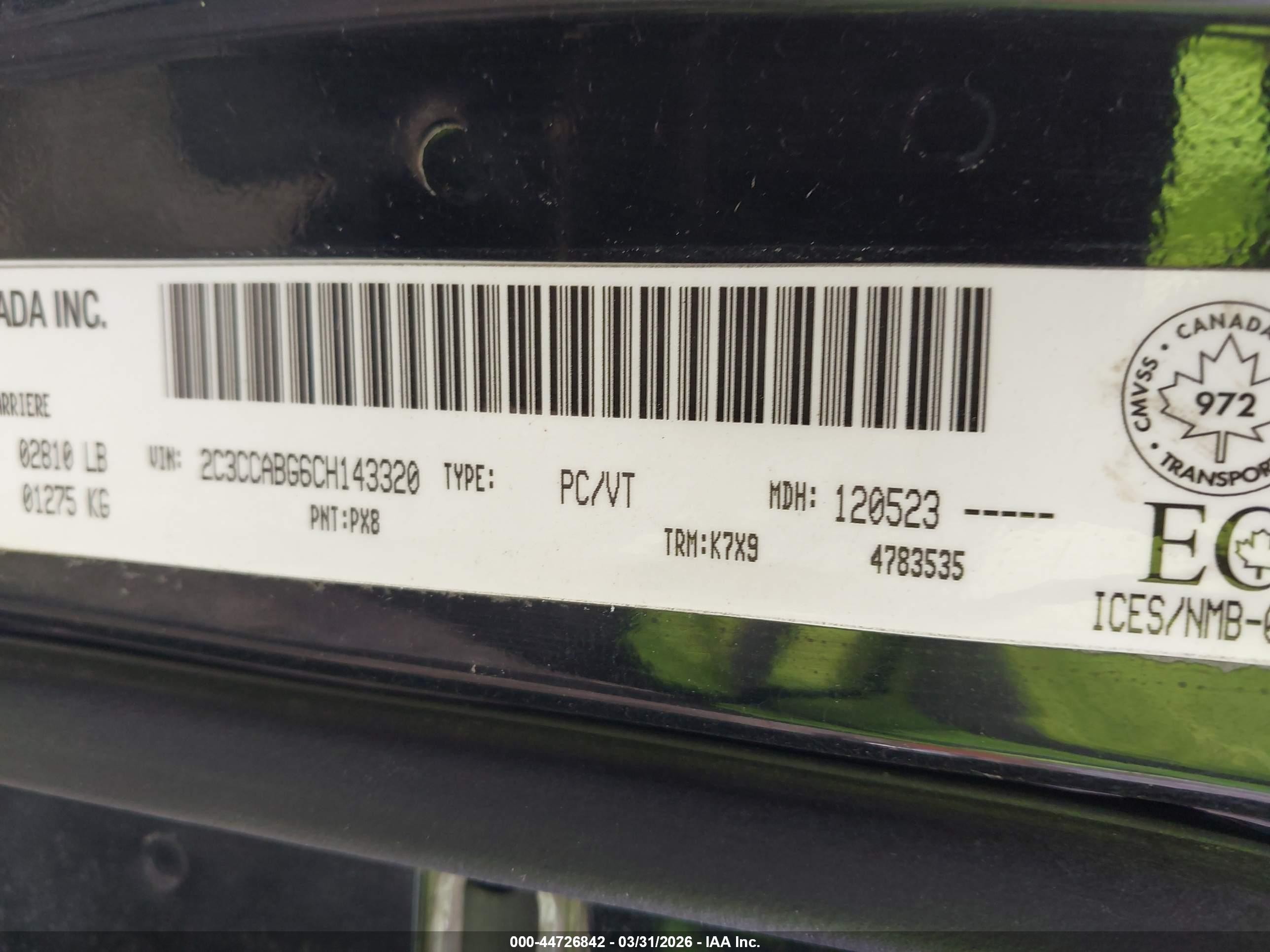 2012 Chrysler 300 S V6 Black vin: 2C3CCABG6CH143320