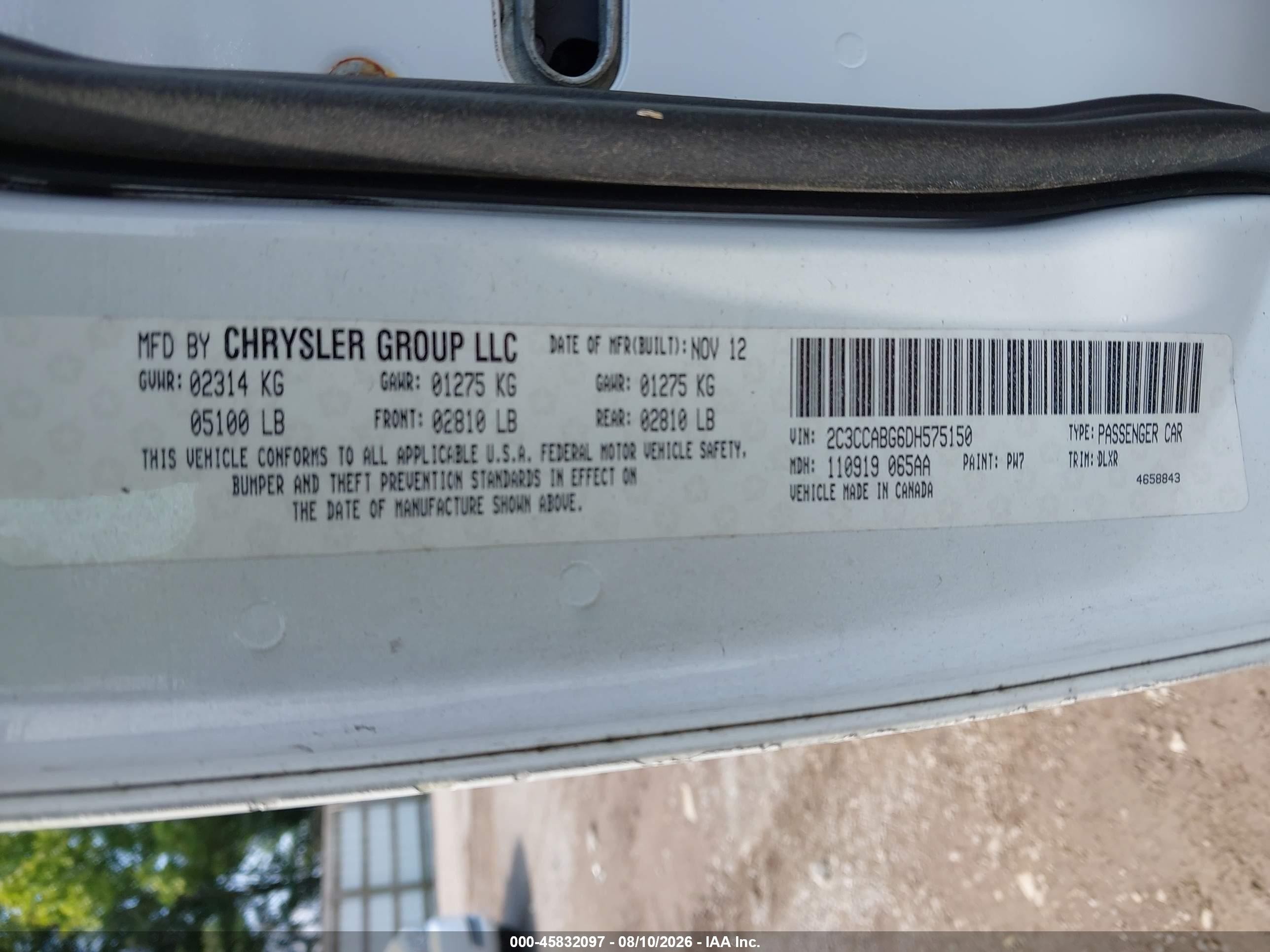 2013 Chrysler 300 300s White vin: 2C3CCABG6DH575150