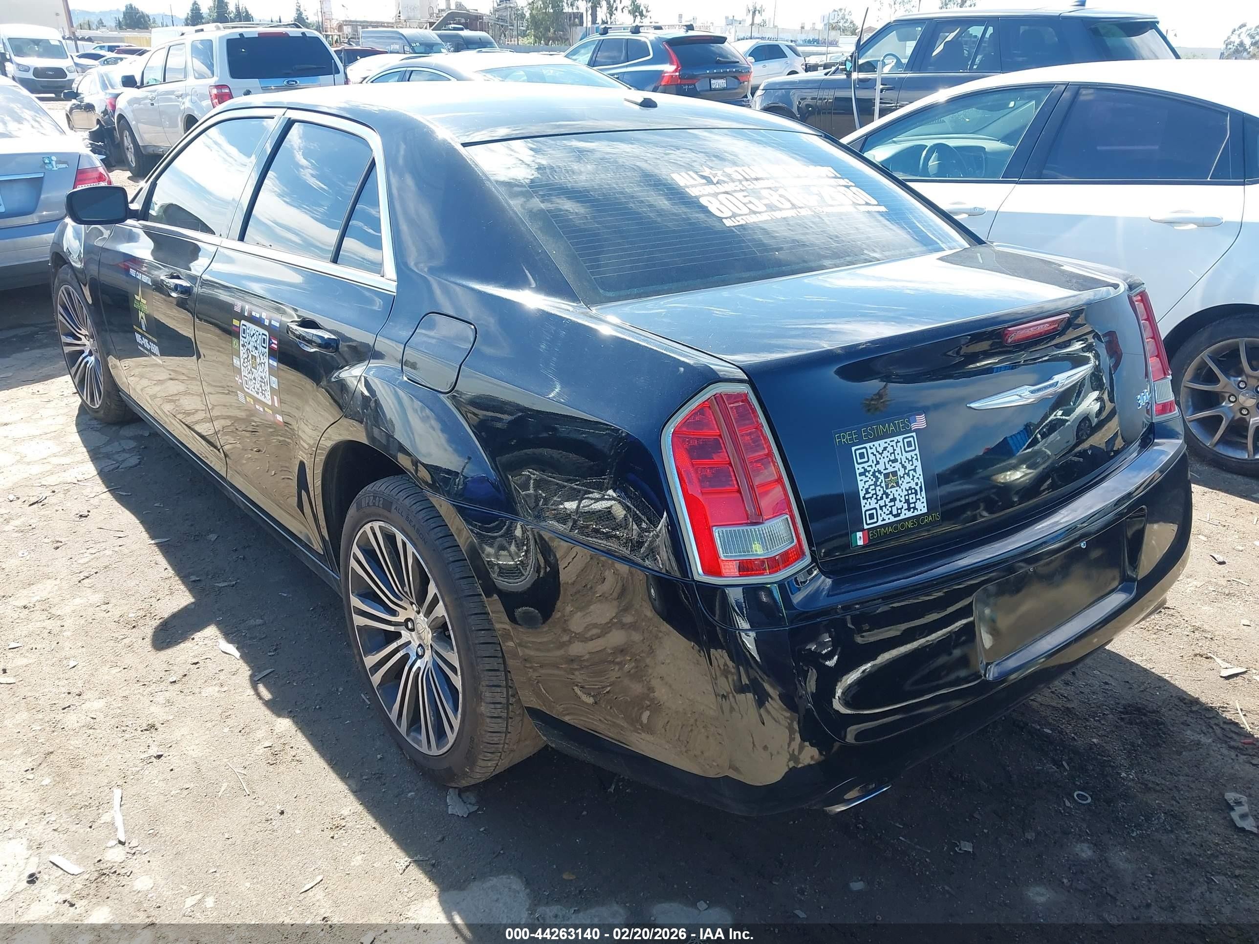2013 Chrysler 300 300s Черный vin: 2C3CCABG6DH662059