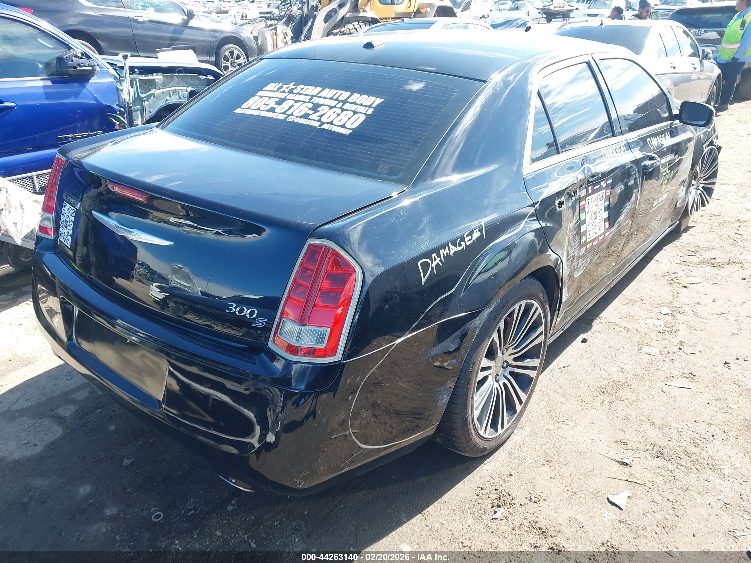 2013 Chrysler 300 300s Черный vin: 2C3CCABG6DH662059