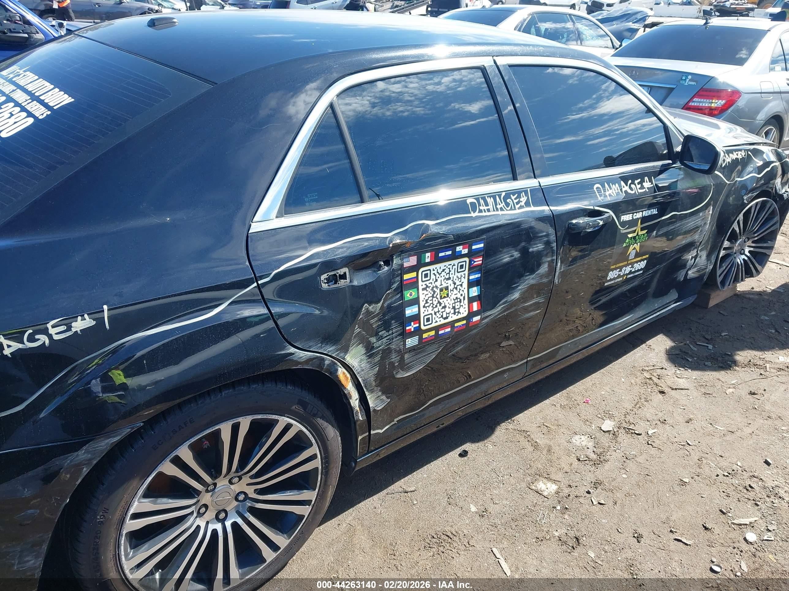 2013 Chrysler 300 300s Черный vin: 2C3CCABG6DH662059