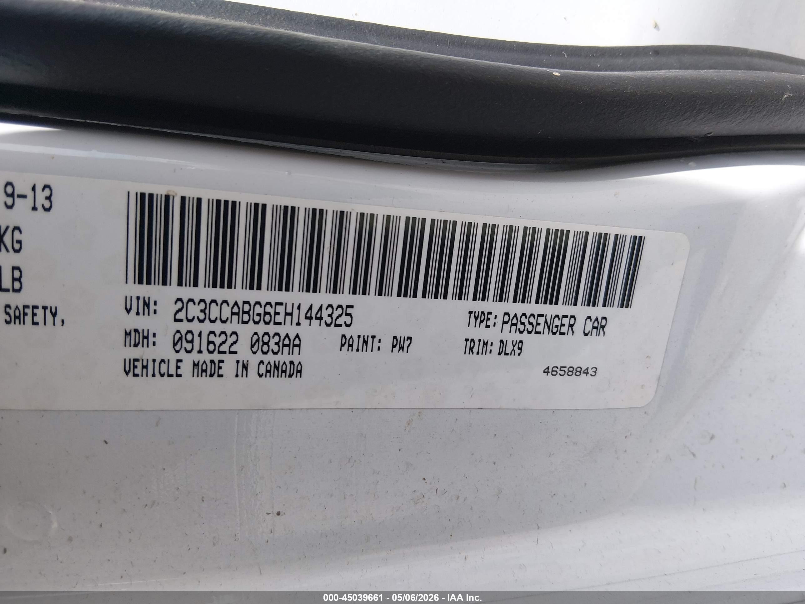 2014 Chrysler 300 300s White vin: 2C3CCABG6EH144325