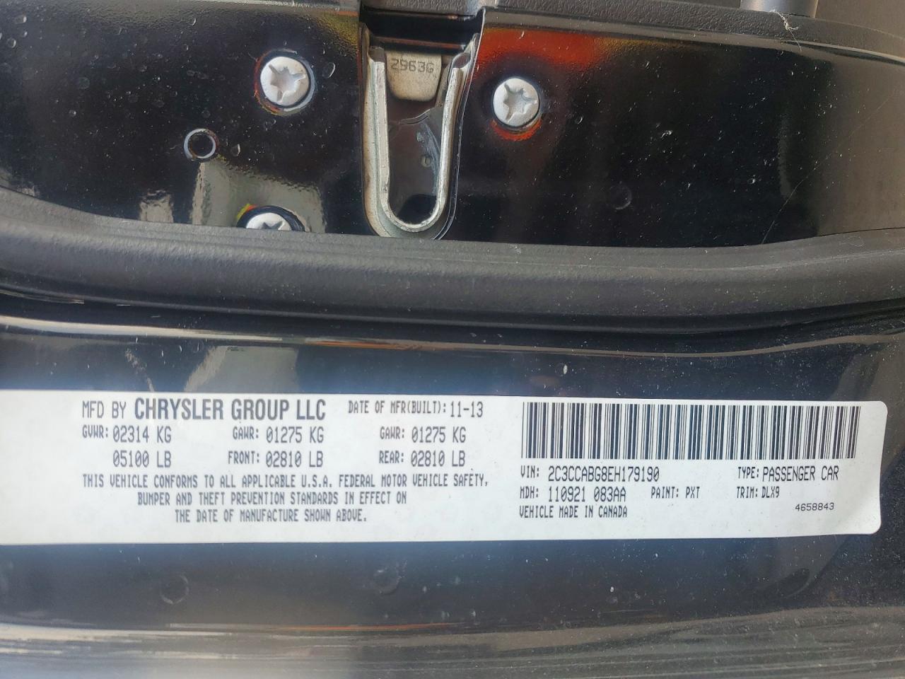 2014 Chrysler 300 S Black vin: 2C3CCABG8EH179190
