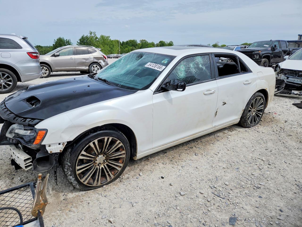 2014 Chrysler 300 S White vin: 2C3CCABG9EH375381