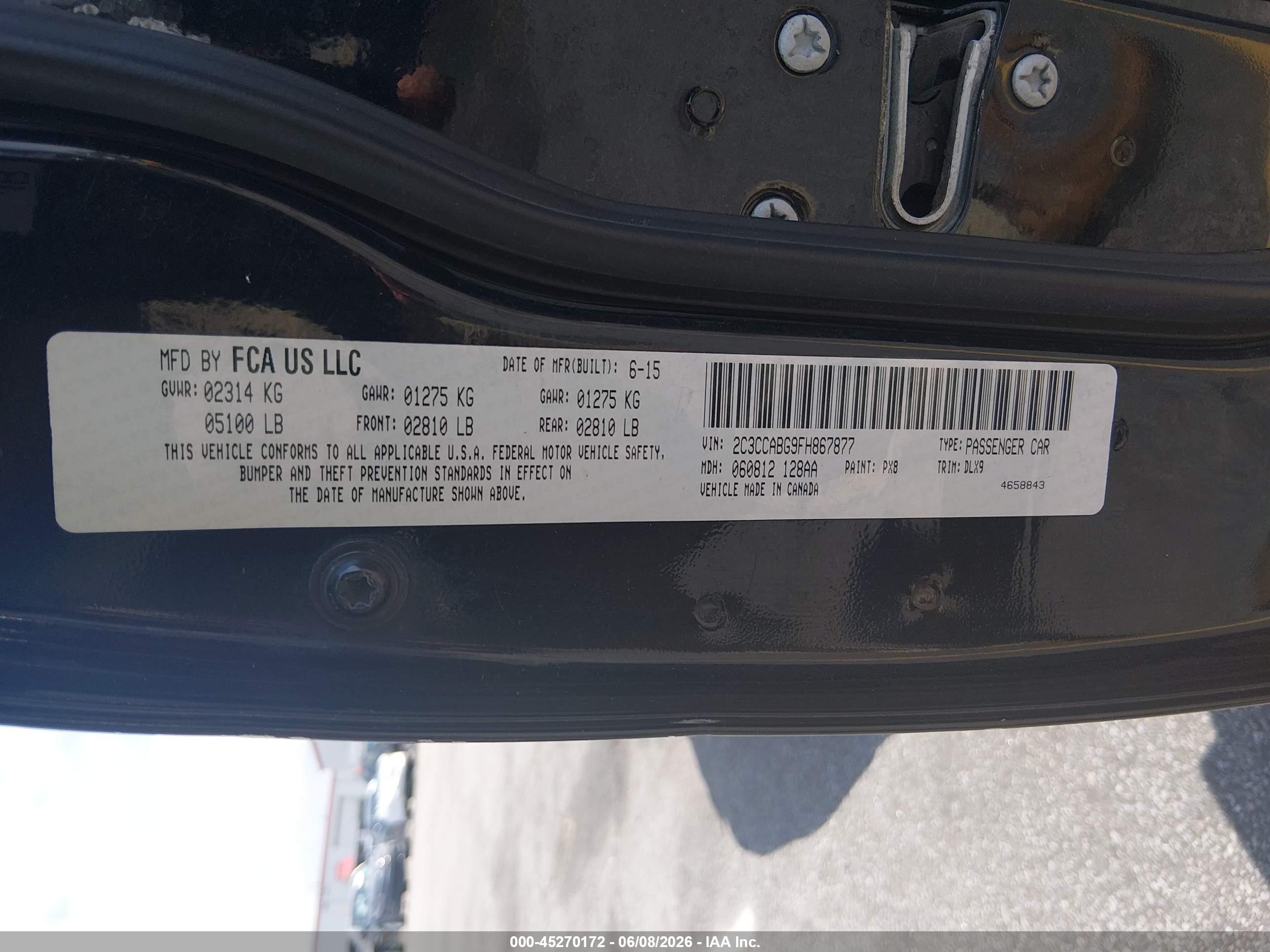 2015 Chrysler 300 300s Black vin: 2C3CCABG9FH867877