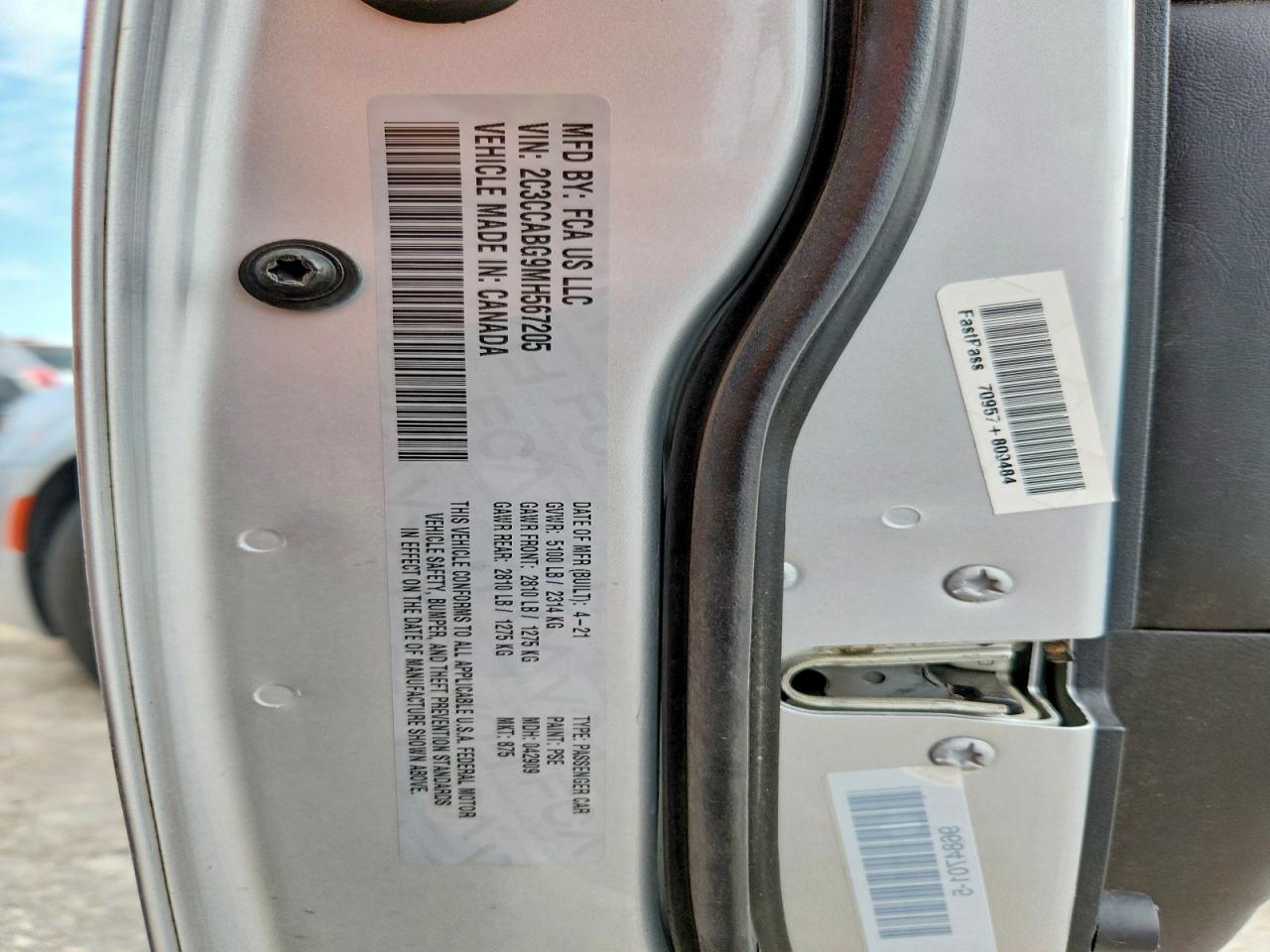 2021 Chrysler 300 S Gray vin: 2C3CCABG9MH567205