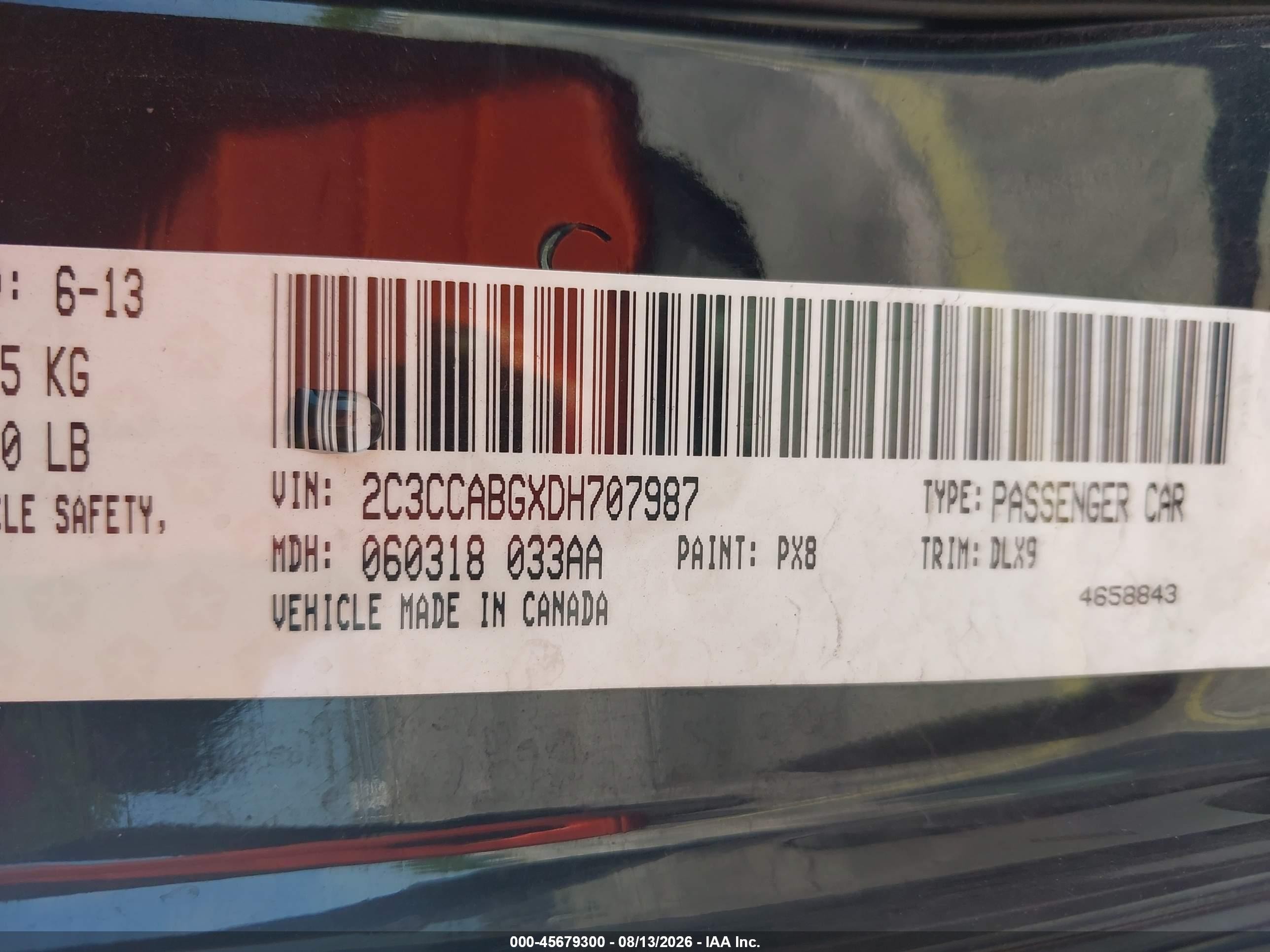 2013 Chrysler 300 300s Black vin: 2C3CCABGXDH707987