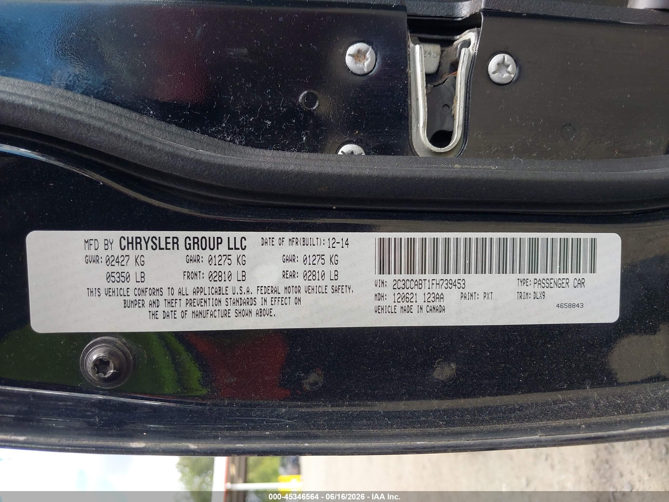2015 Chrysler 300 300s Black vin: 2C3CCABT1FH739453