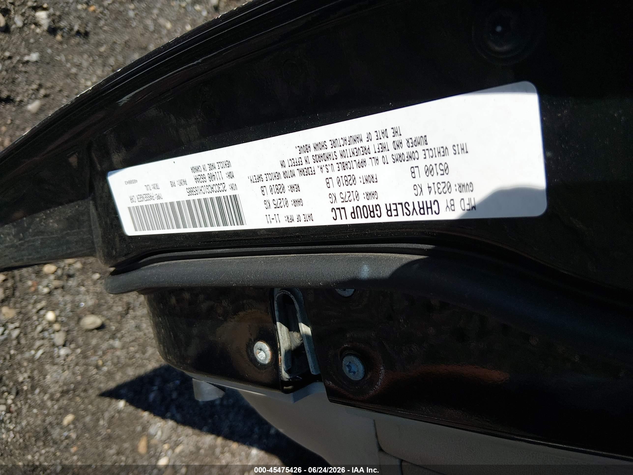 2012 Chrysler 300 Limited Black vin: 2C3CCACG1CH165885