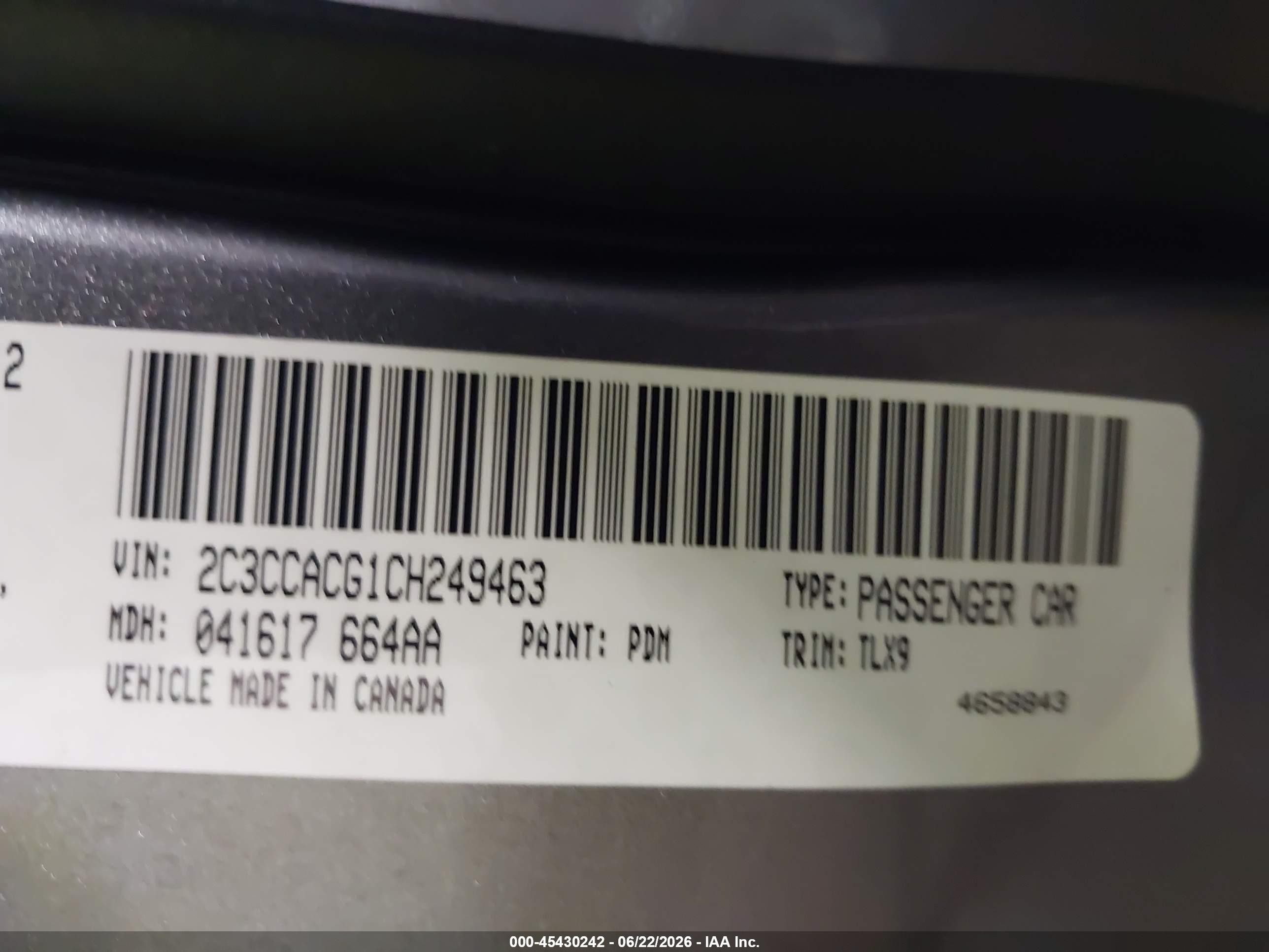 2012 Chrysler 300 Limited Gray vin: 2C3CCACG1CH249463