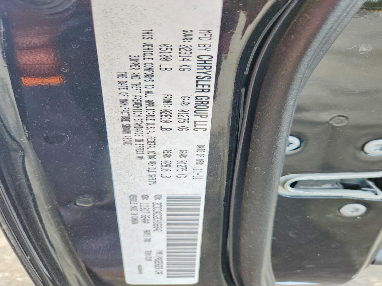 2012 Chrysler 300 Limited Black vin: 2C3CCACG2CH166642