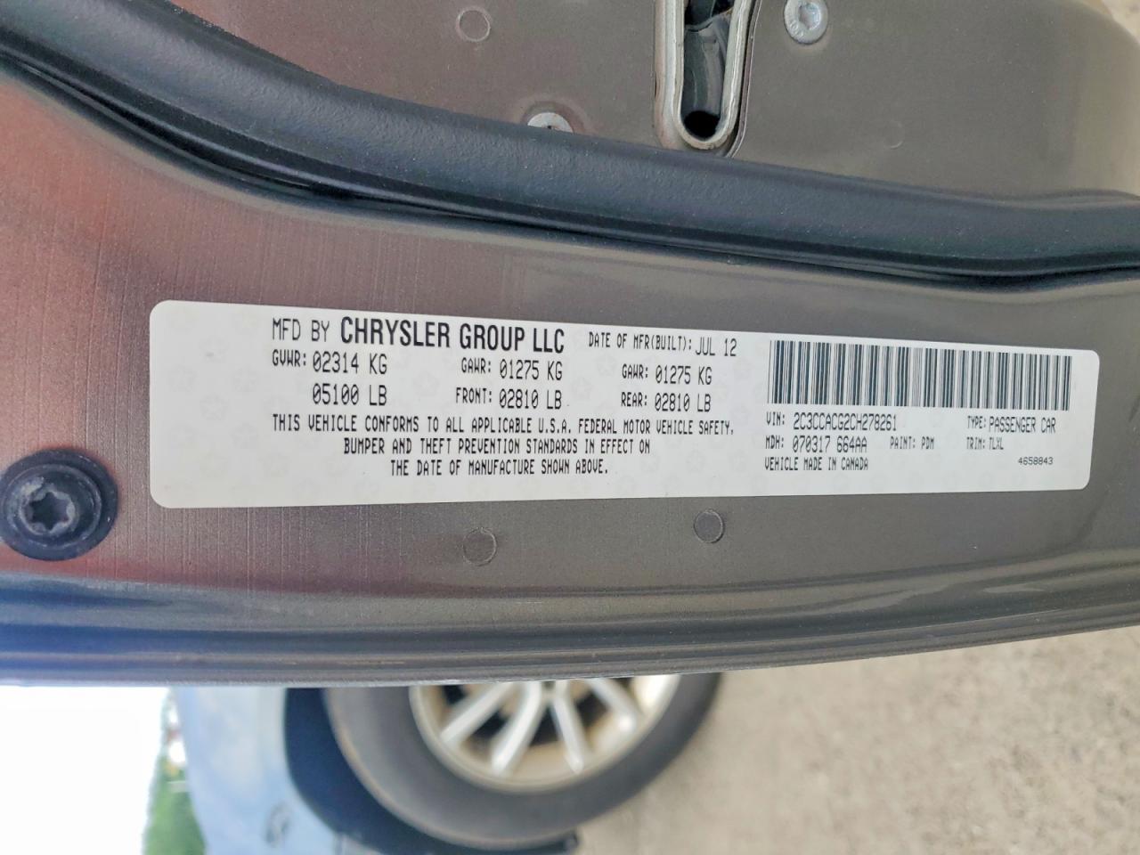 2012 Chrysler 300 Limited Gray vin: 2C3CCACG2CH278261