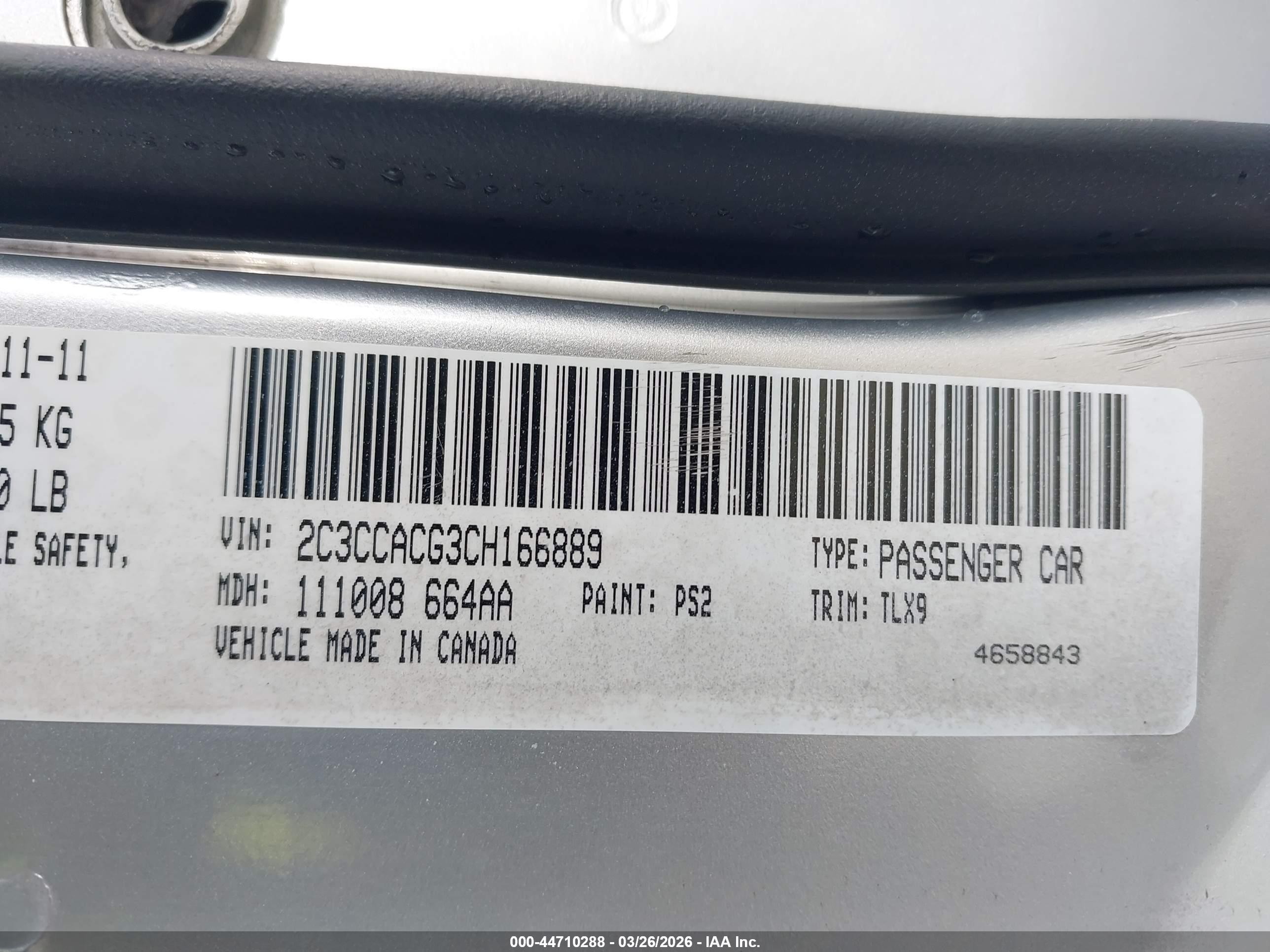 2012 Chrysler 300 Limited Silver vin: 2C3CCACG3CH166889