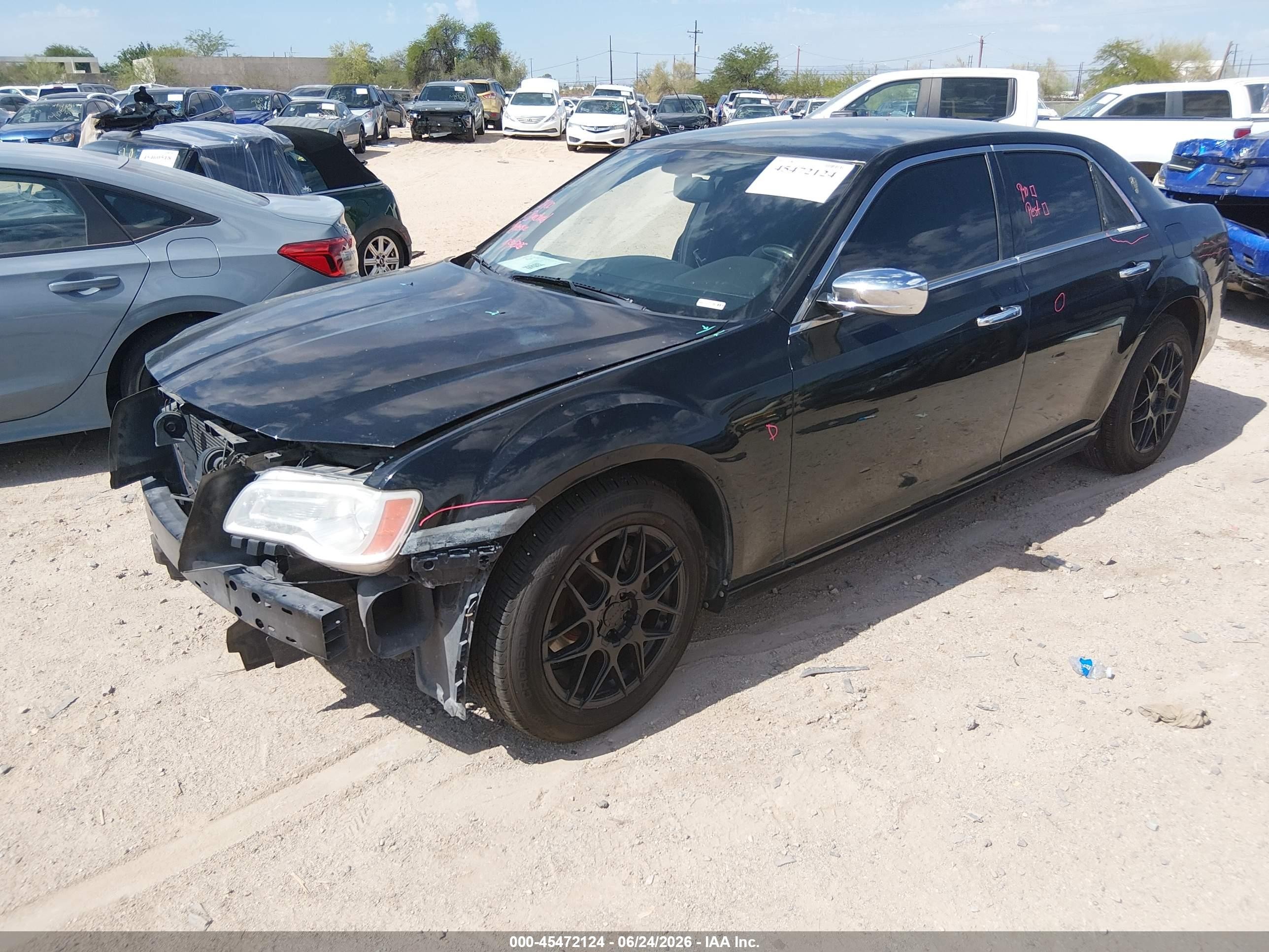 2012 Chrysler 300 Limited Black vin: 2C3CCACG9CH224200