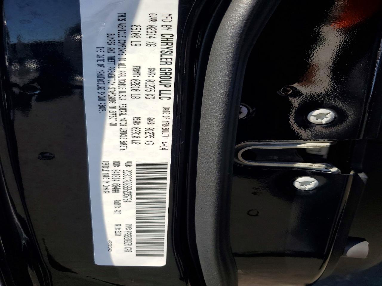 2014 Chrysler 300c Varvatos Черный vin: 2C3CCADG9EH235764