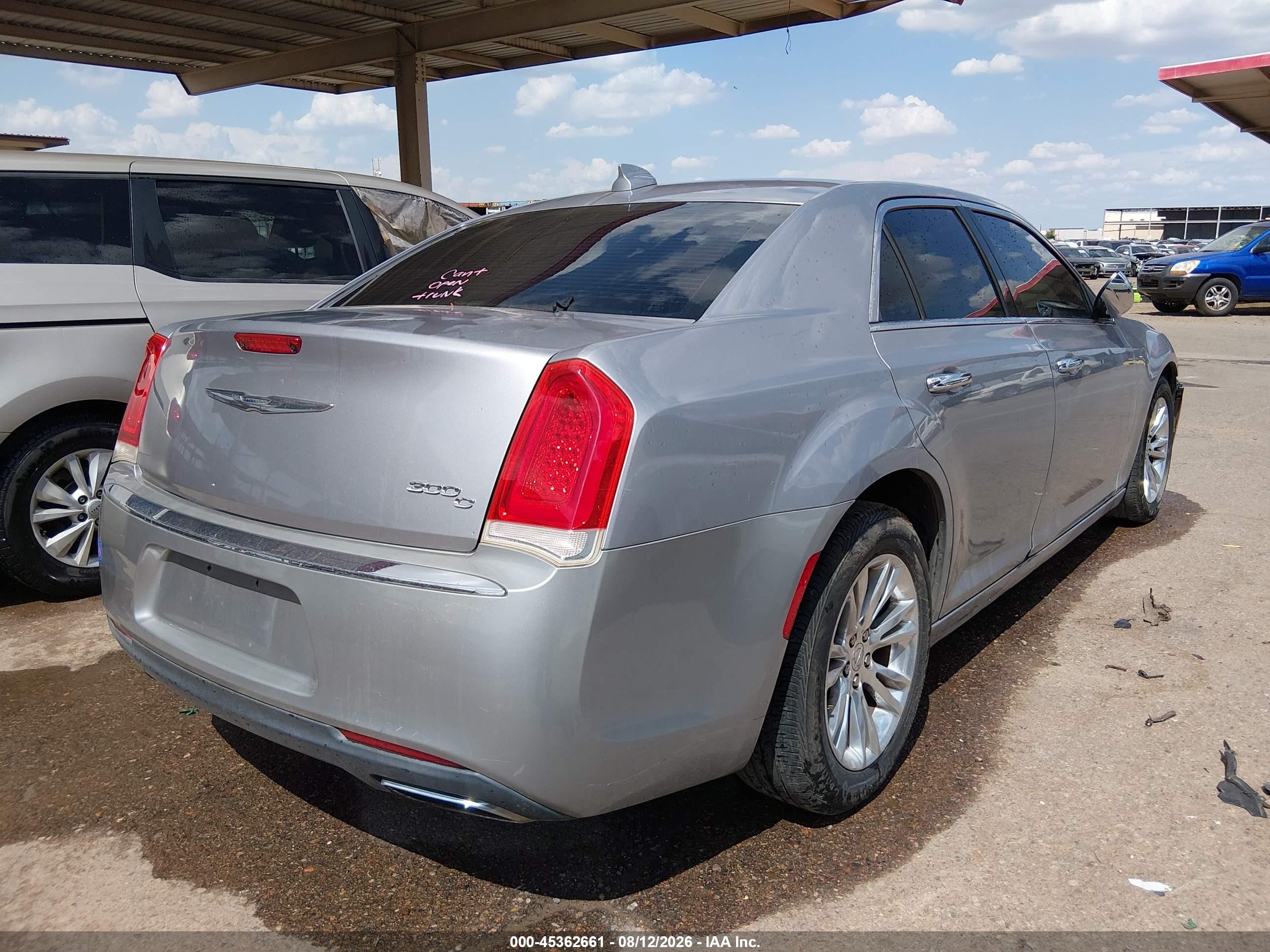 2015 Chrysler 300c   Gray vin: 2C3CCAEG2FH786148