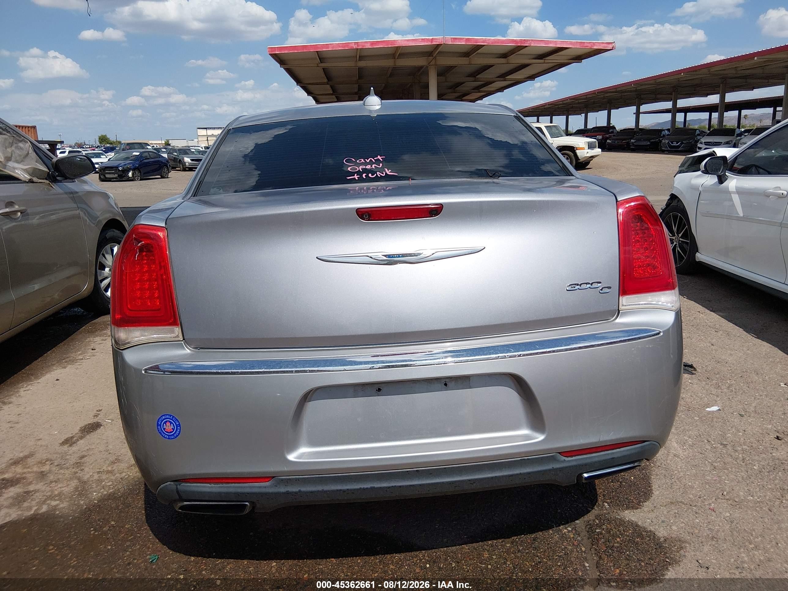 2015 Chrysler 300c   Gray vin: 2C3CCAEG2FH786148