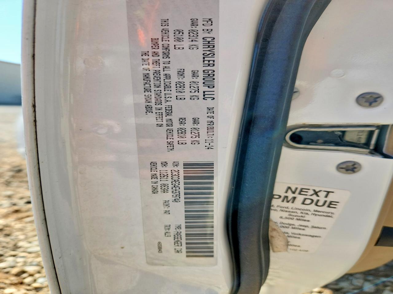 2014 Chrysler 300c White vin: 2C3CCAEG4EH379740