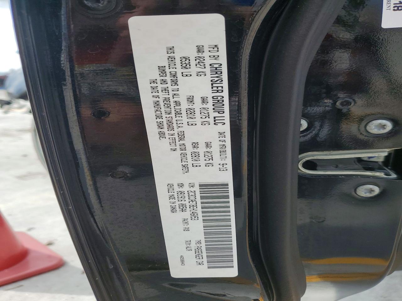 2014 Chrysler 300c Black vin: 2C3CCAET8EH146053