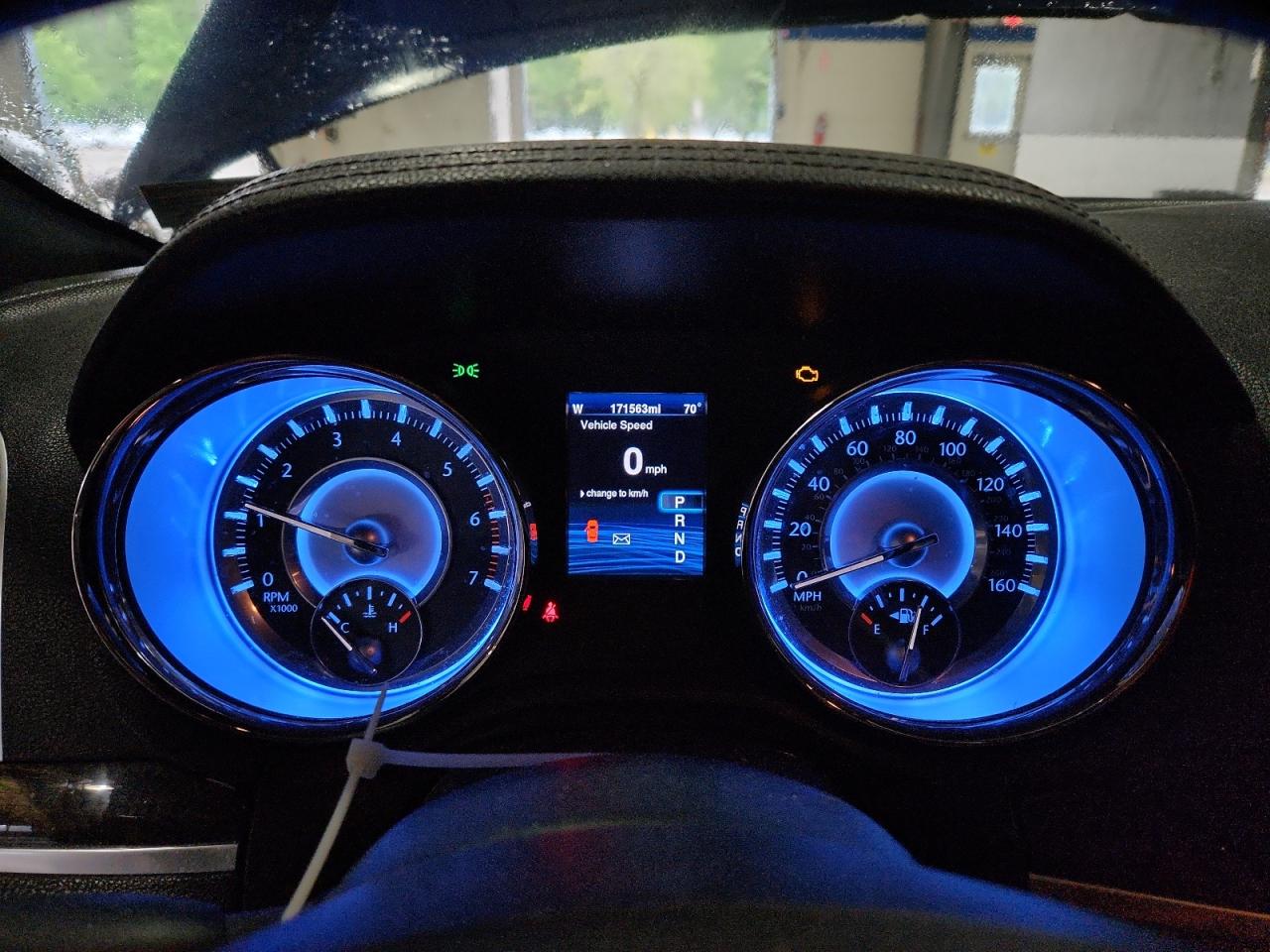2013 Chrysler 300c Blue vin: 2C3CCAET9DH577757 Damage: Warning Light - Engine, On, Unacceptable