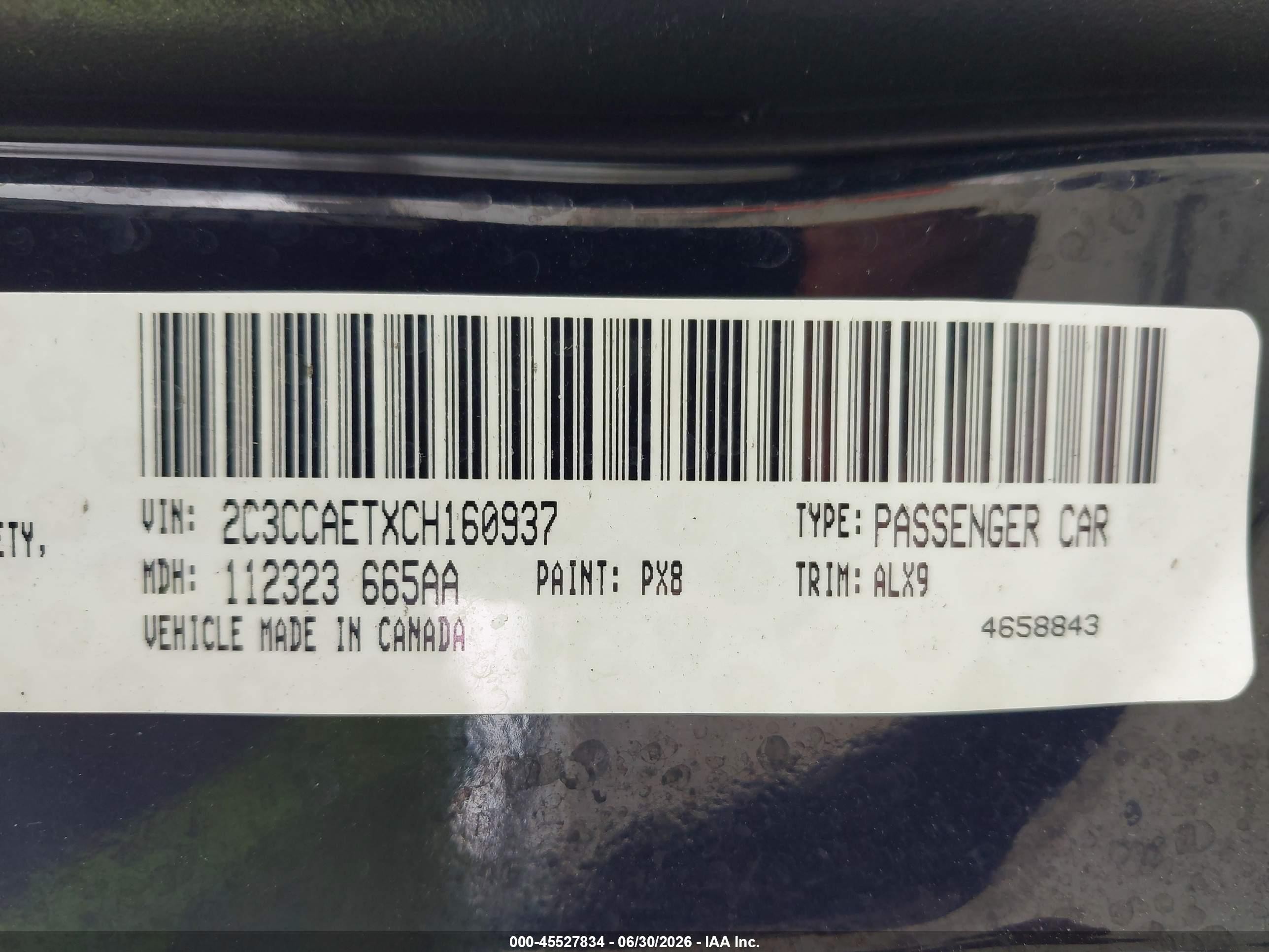 2012 Chrysler 300c   Gray vin: 2C3CCAETXCH160937